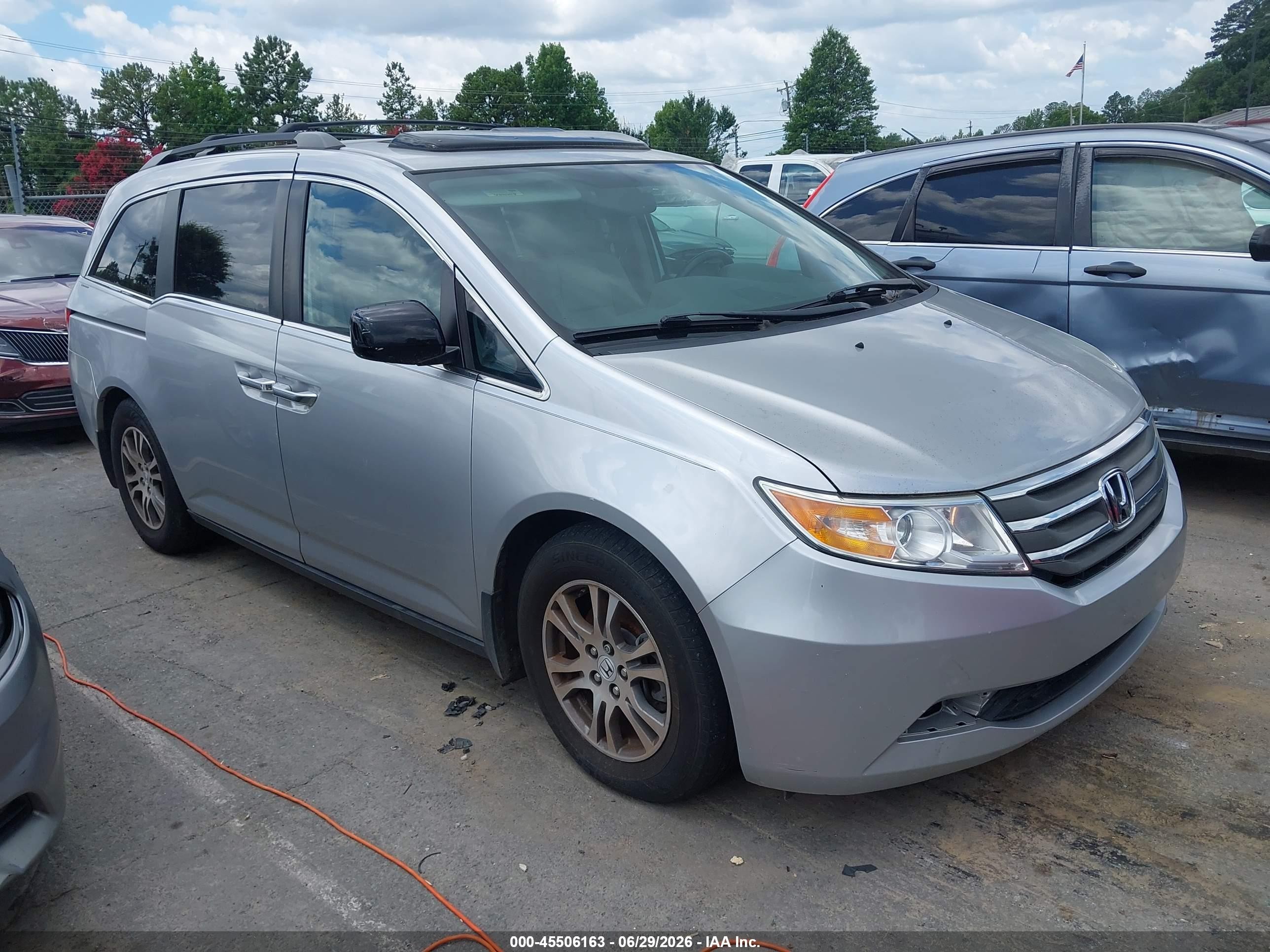 2013 Honda Odyssey Ex-l Gray vin: 5FNRL5H63DB084164