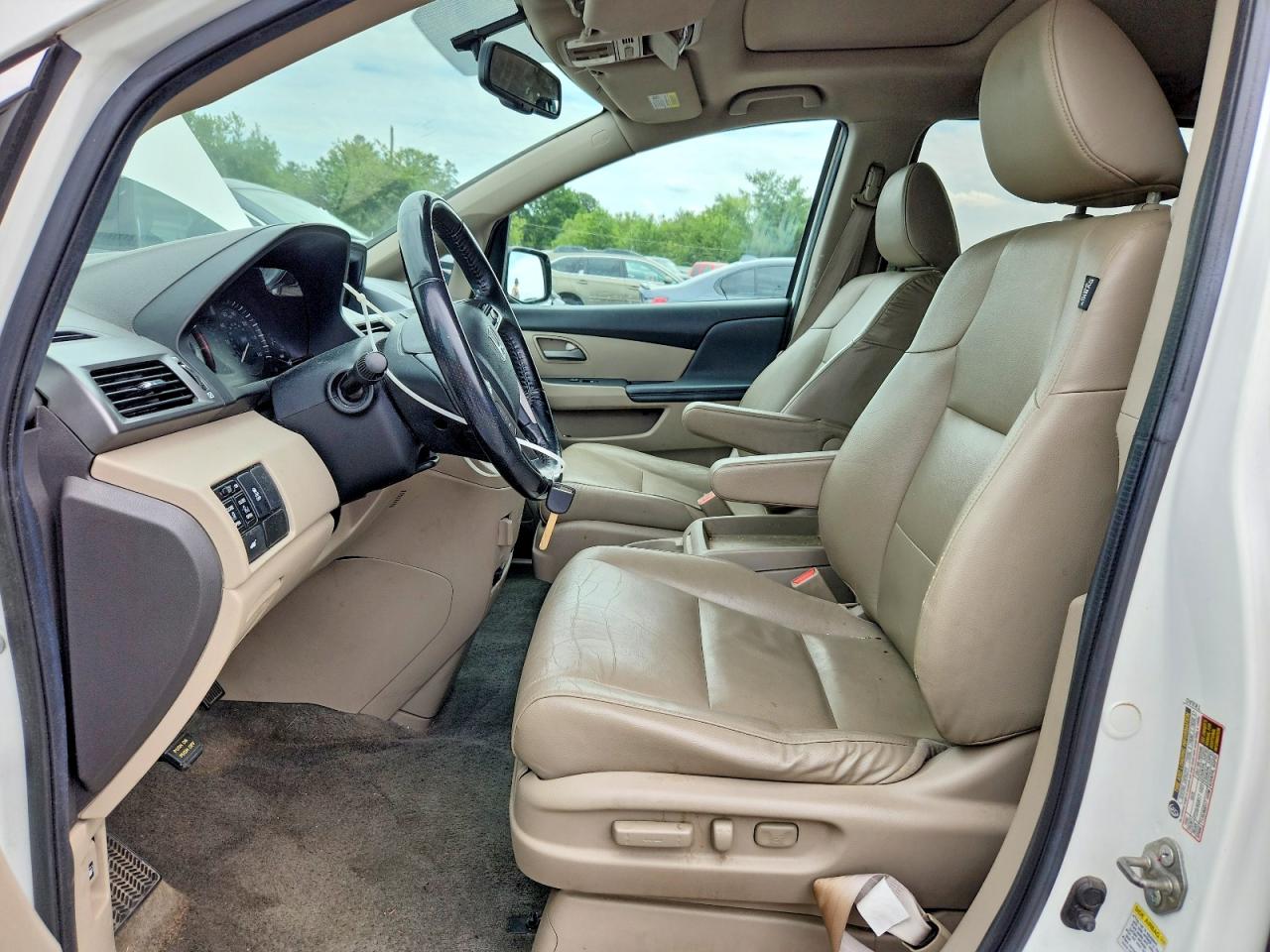 2013 Honda Odyssey Exl White vin: 5FNRL5H63DB086934