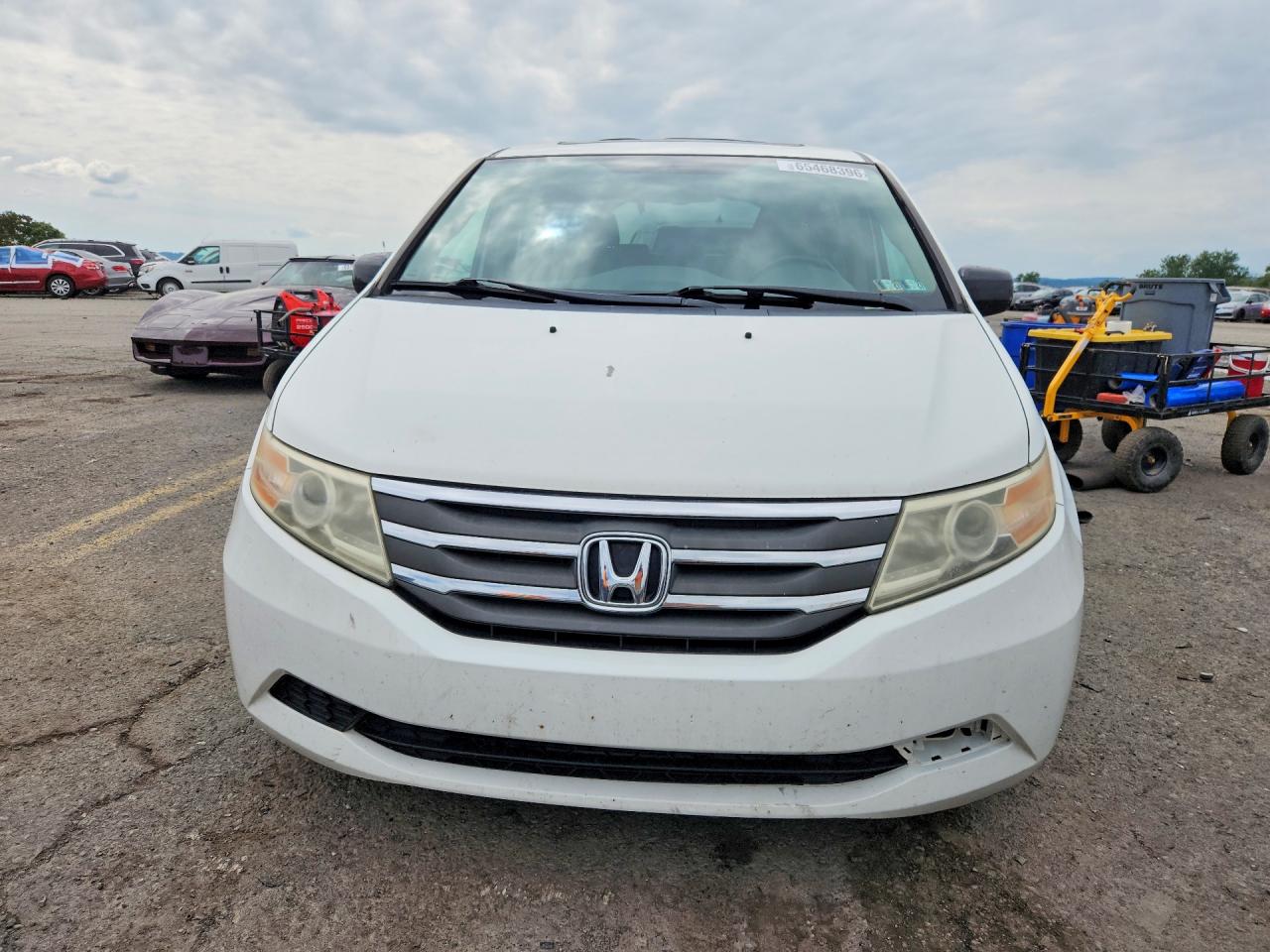 2013 Honda Odyssey Exl White vin: 5FNRL5H63DB086934