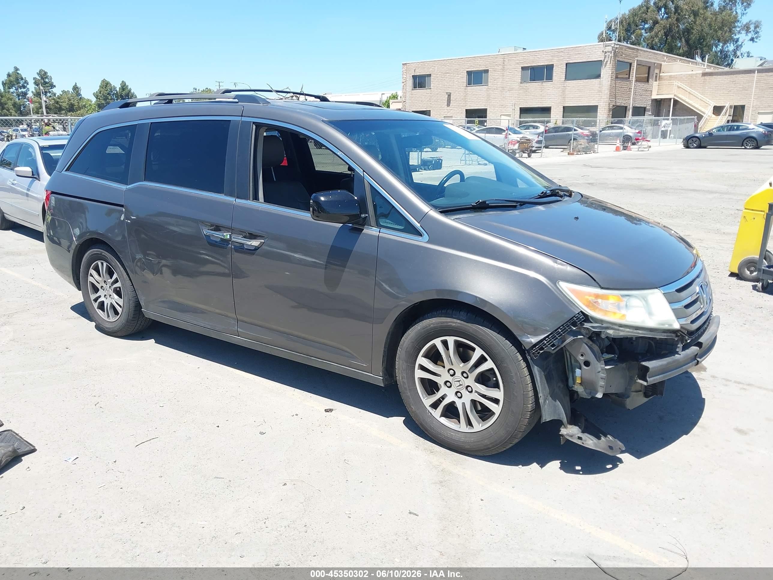 2013 Honda Odyssey Ex-l Gray vin: 5FNRL5H63DB091079