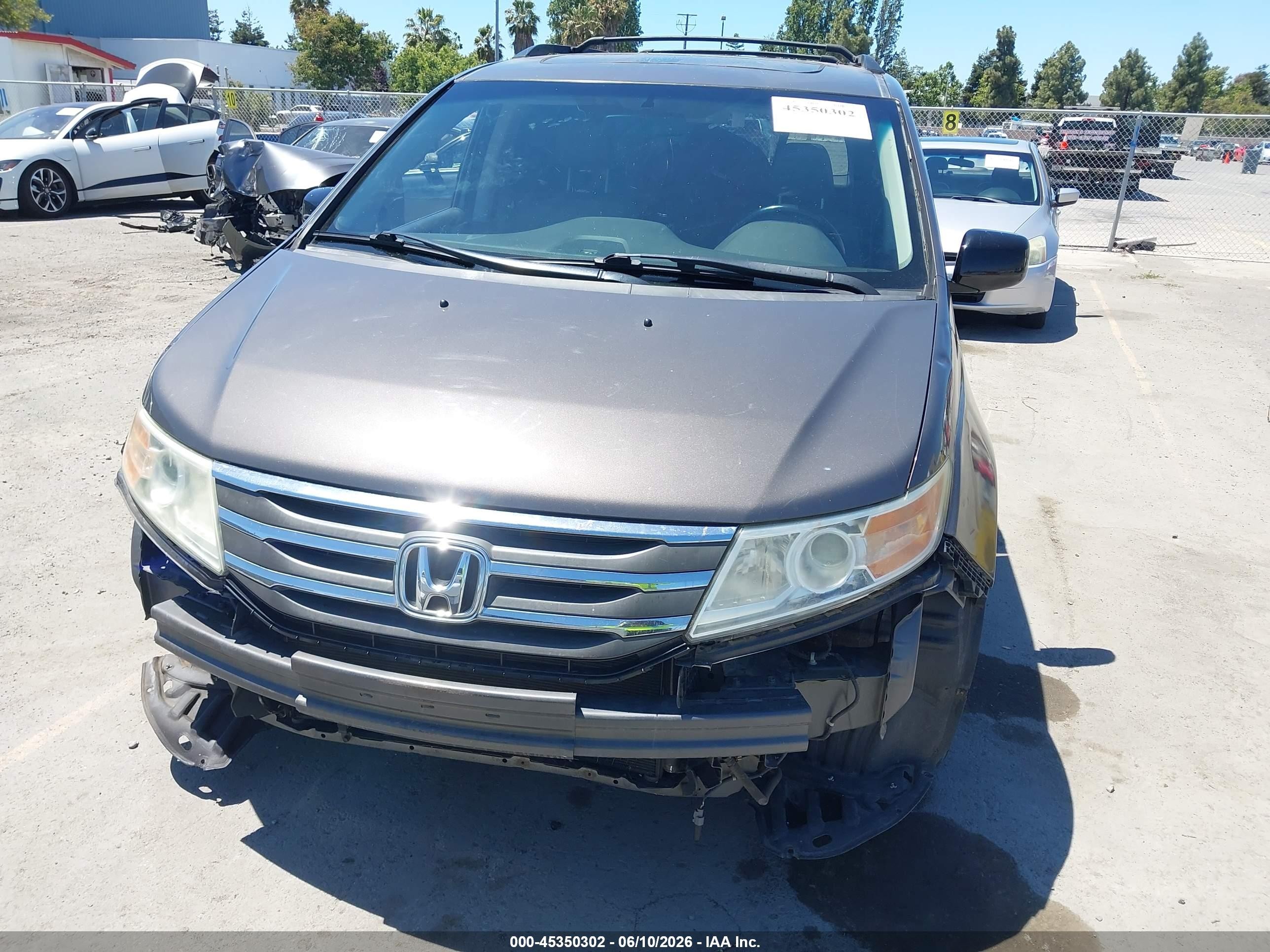 2013 Honda Odyssey Ex-l Gray vin: 5FNRL5H63DB091079