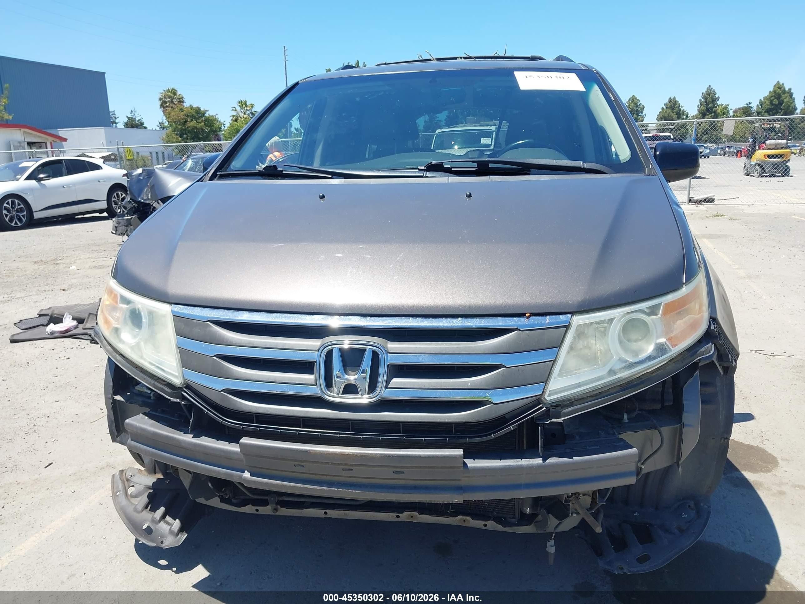 2013 Honda Odyssey Ex-l Gray vin: 5FNRL5H63DB091079
