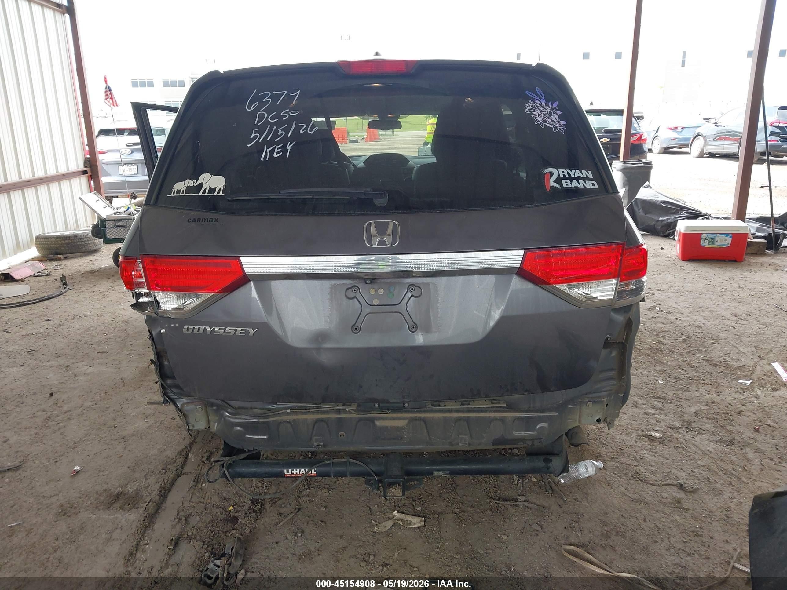 2014 Honda Odyssey Ex-l Gray vin: 5FNRL5H63EB011152