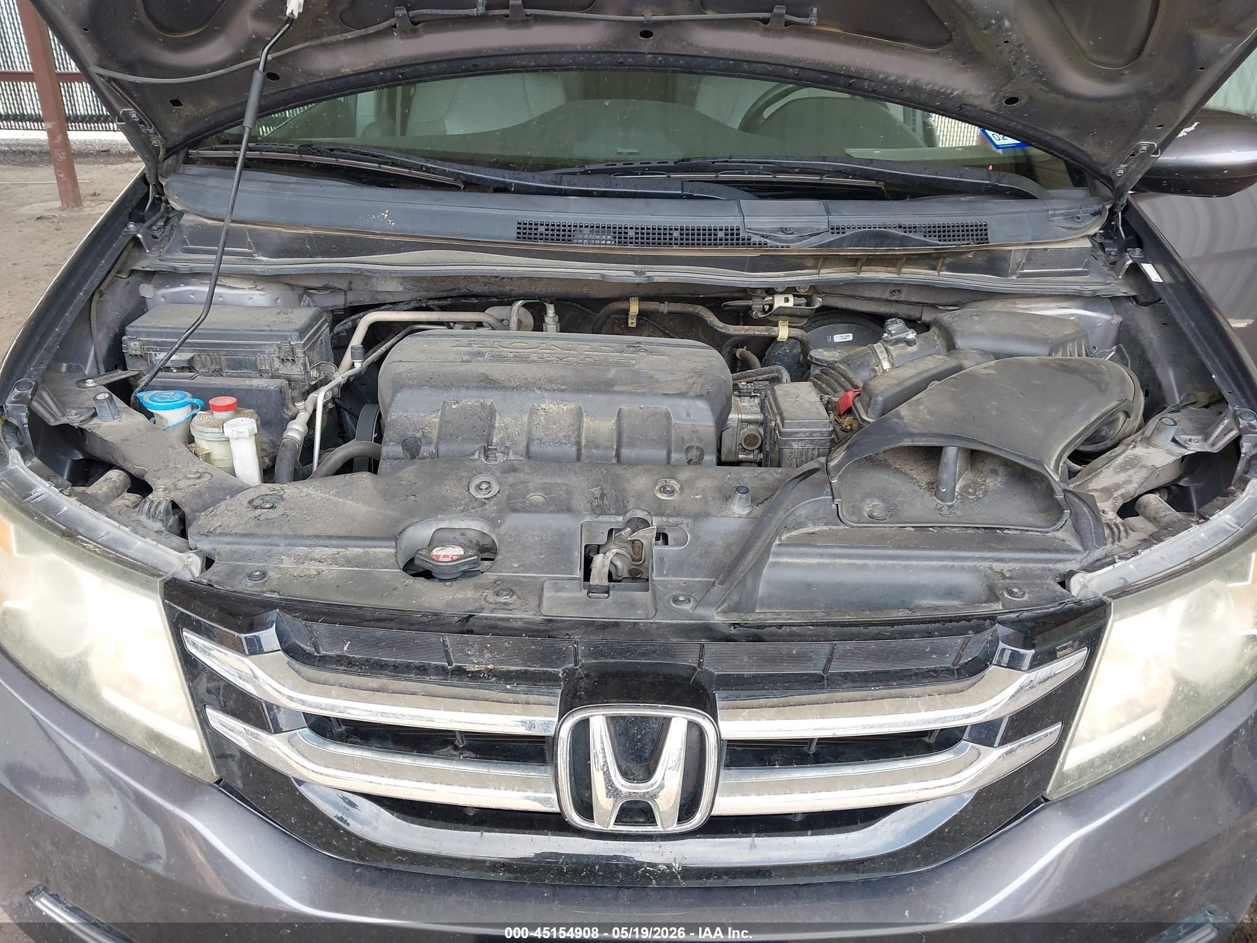 2014 Honda Odyssey Ex-l Gray vin: 5FNRL5H63EB011152