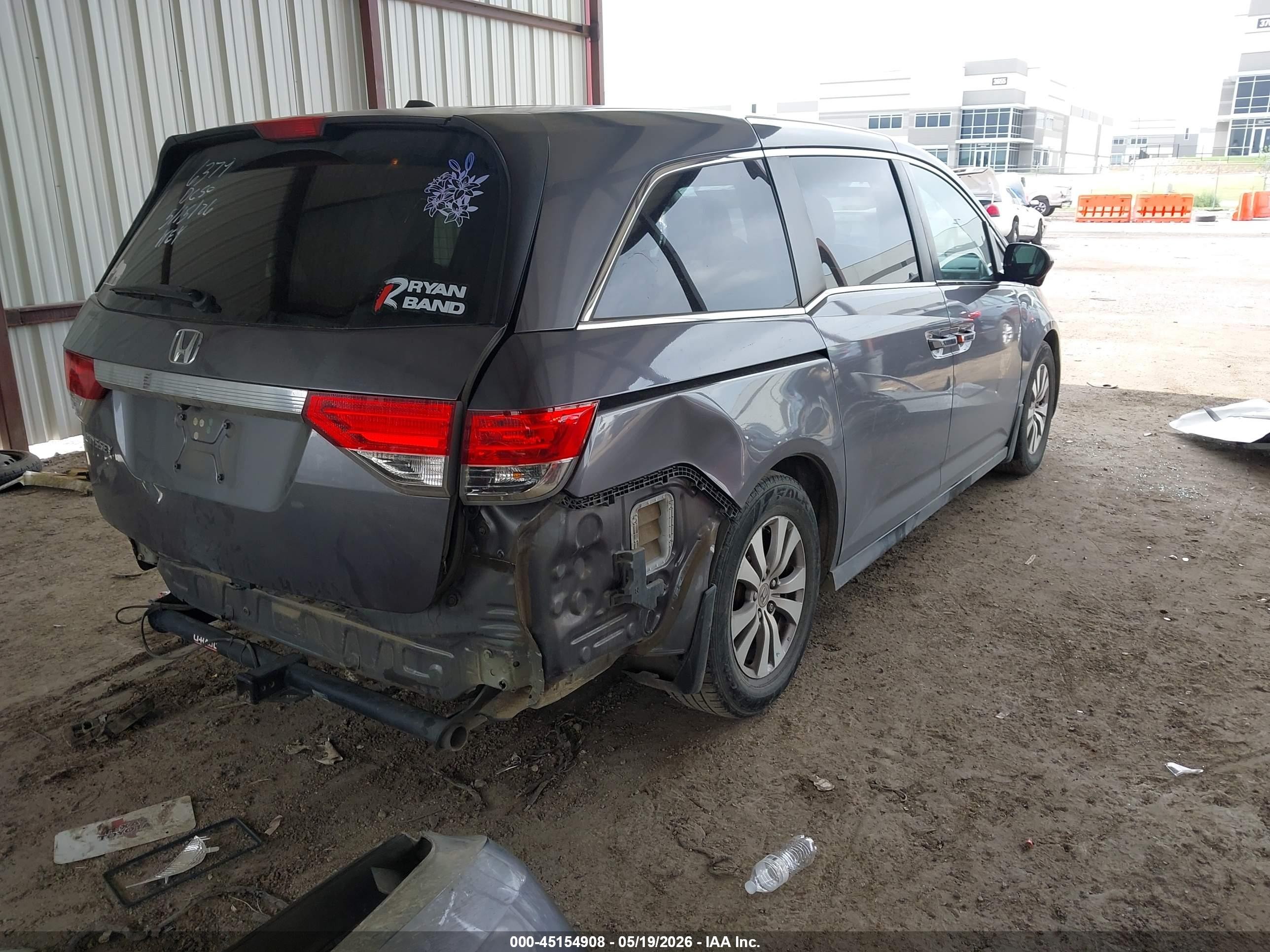 2014 Honda Odyssey Ex-l Gray vin: 5FNRL5H63EB011152