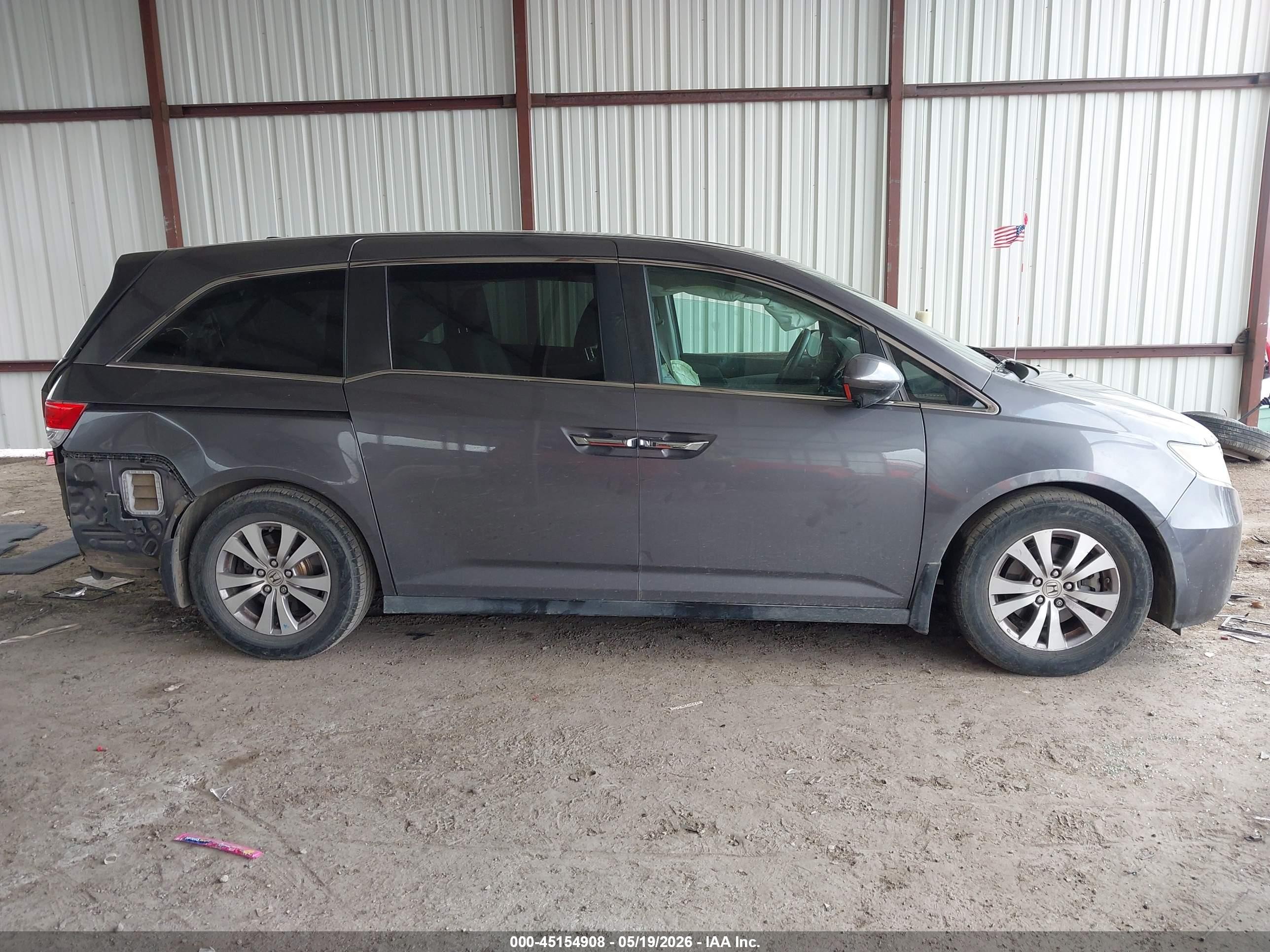 2014 Honda Odyssey Ex-l Gray vin: 5FNRL5H63EB011152
