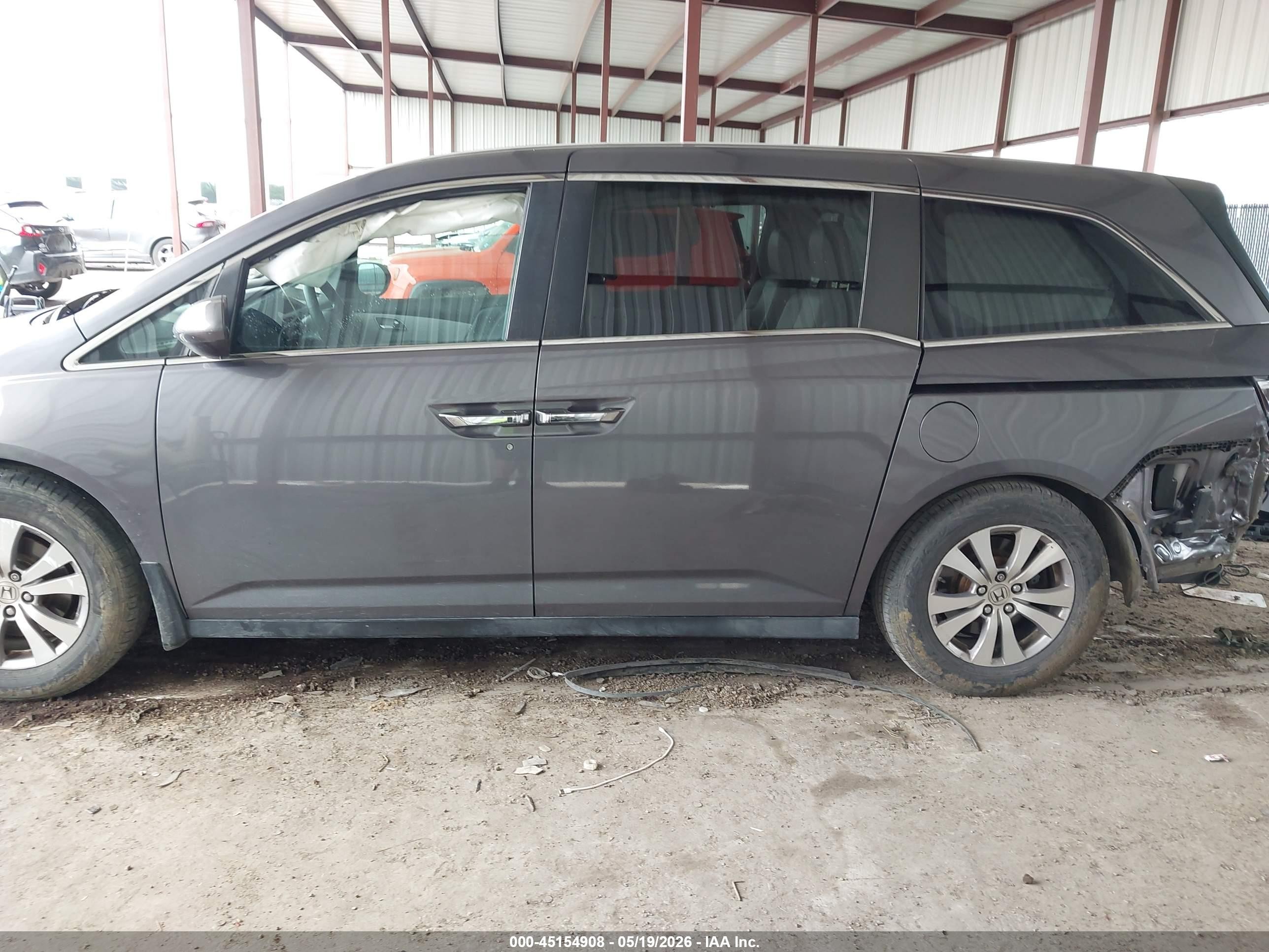 2014 Honda Odyssey Ex-l Gray vin: 5FNRL5H63EB011152