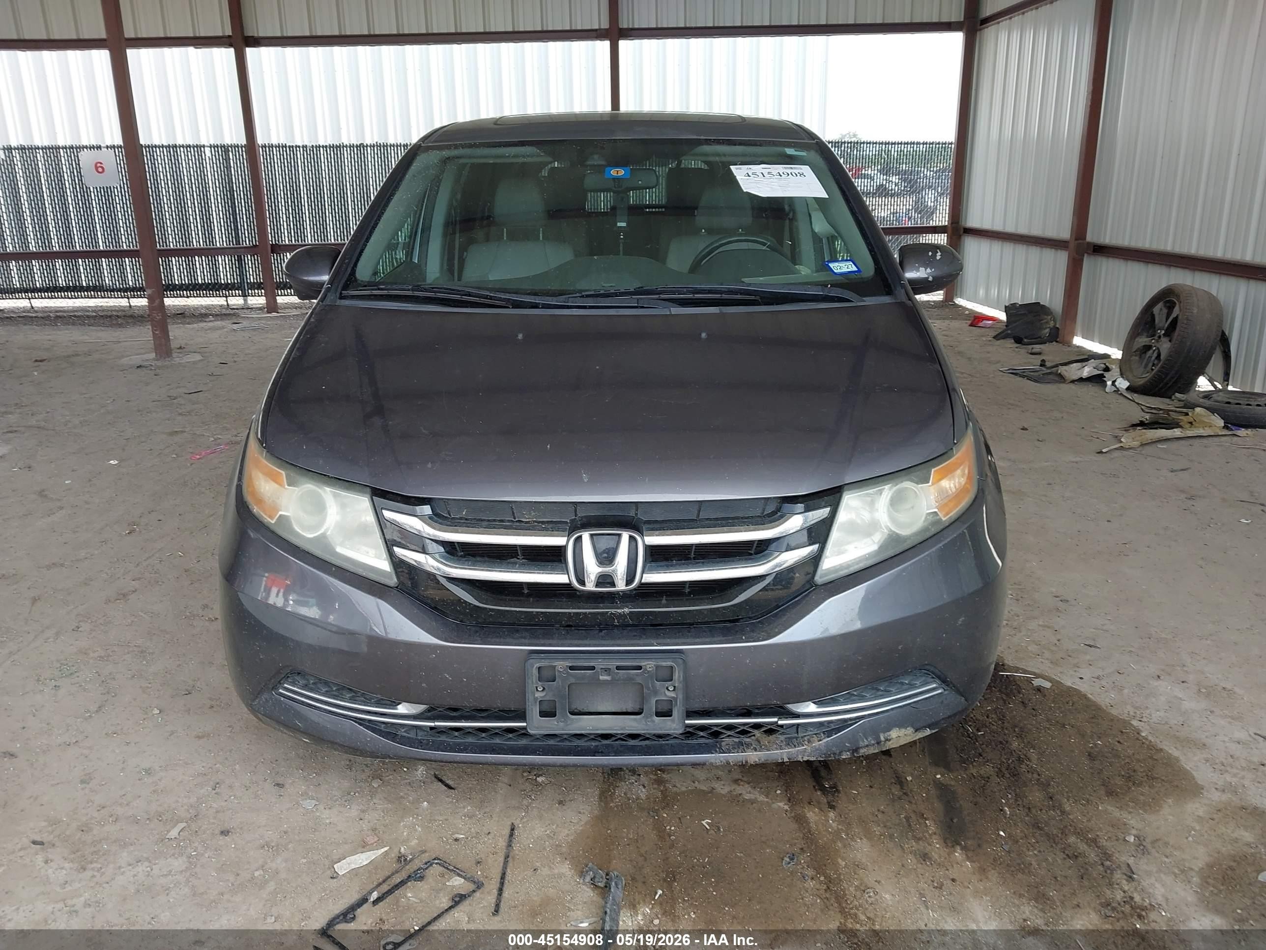 2014 Honda Odyssey Ex-l Gray vin: 5FNRL5H63EB011152