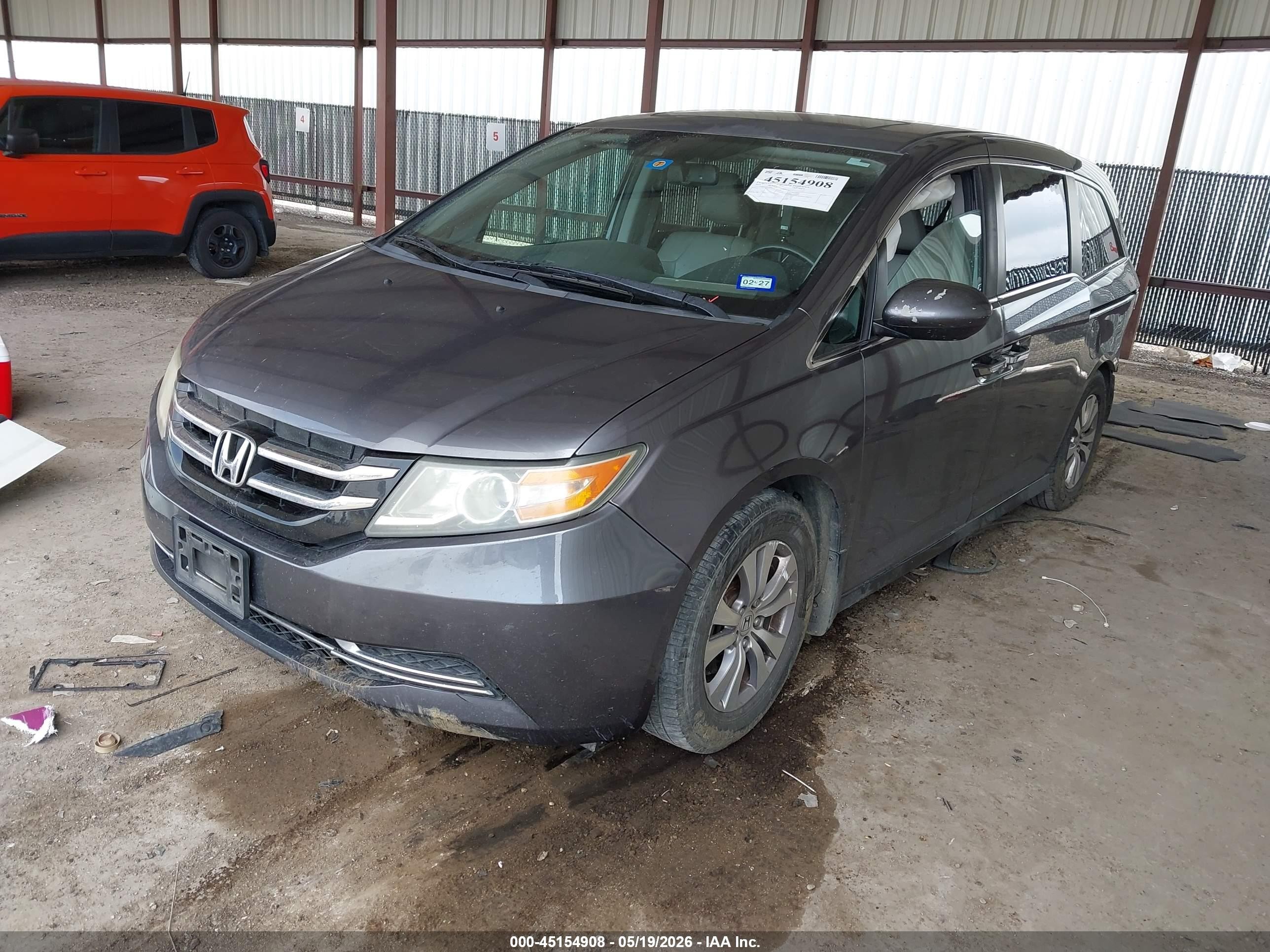 2014 Honda Odyssey Ex-l Gray vin: 5FNRL5H63EB011152