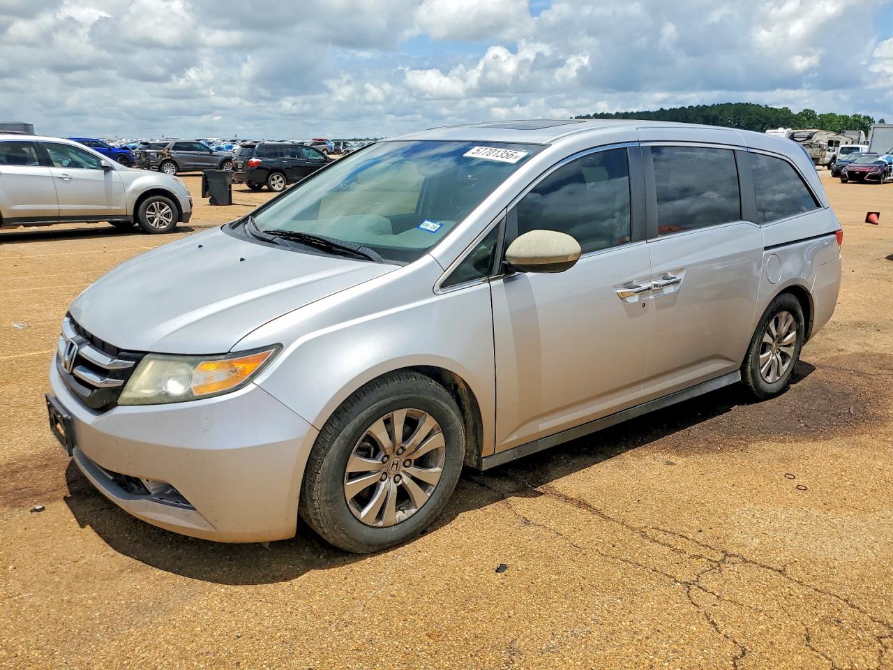 2014 Honda Odyssey Exl Silver vin: 5FNRL5H63EB027500