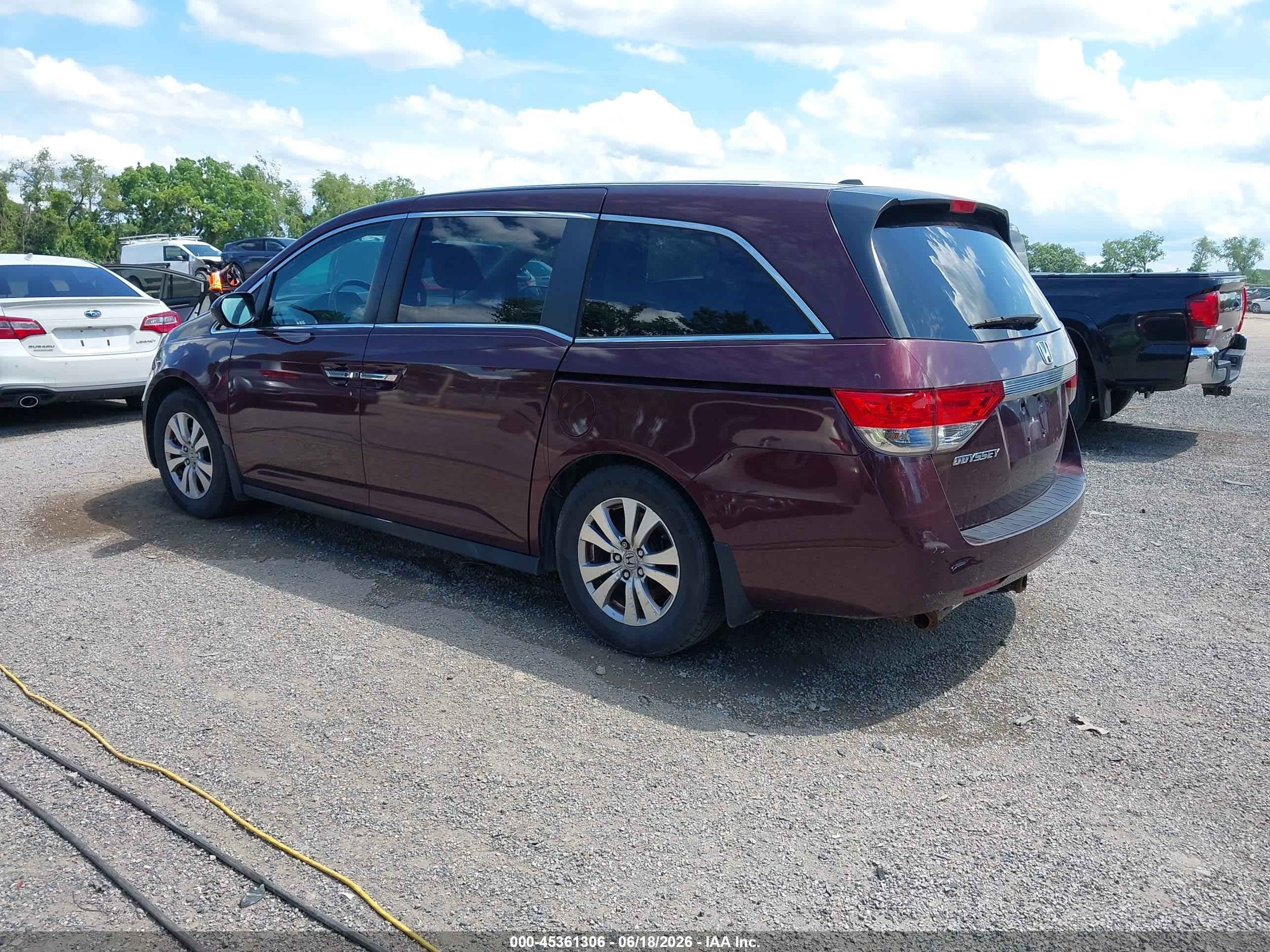2014 Honda Odyssey Ex-l Purple vin: 5FNRL5H63EB029909