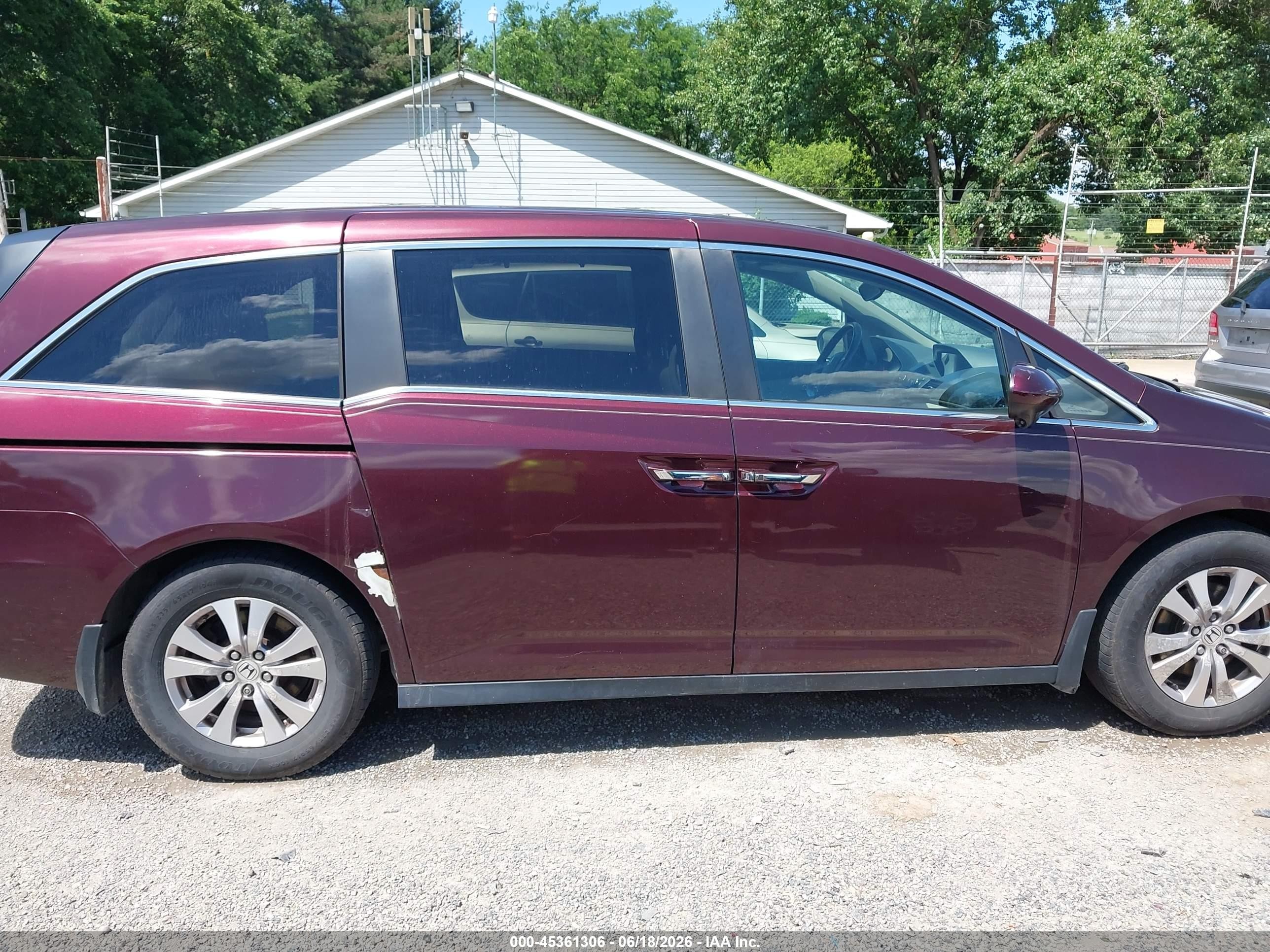 2014 Honda Odyssey Ex-l Purple vin: 5FNRL5H63EB029909