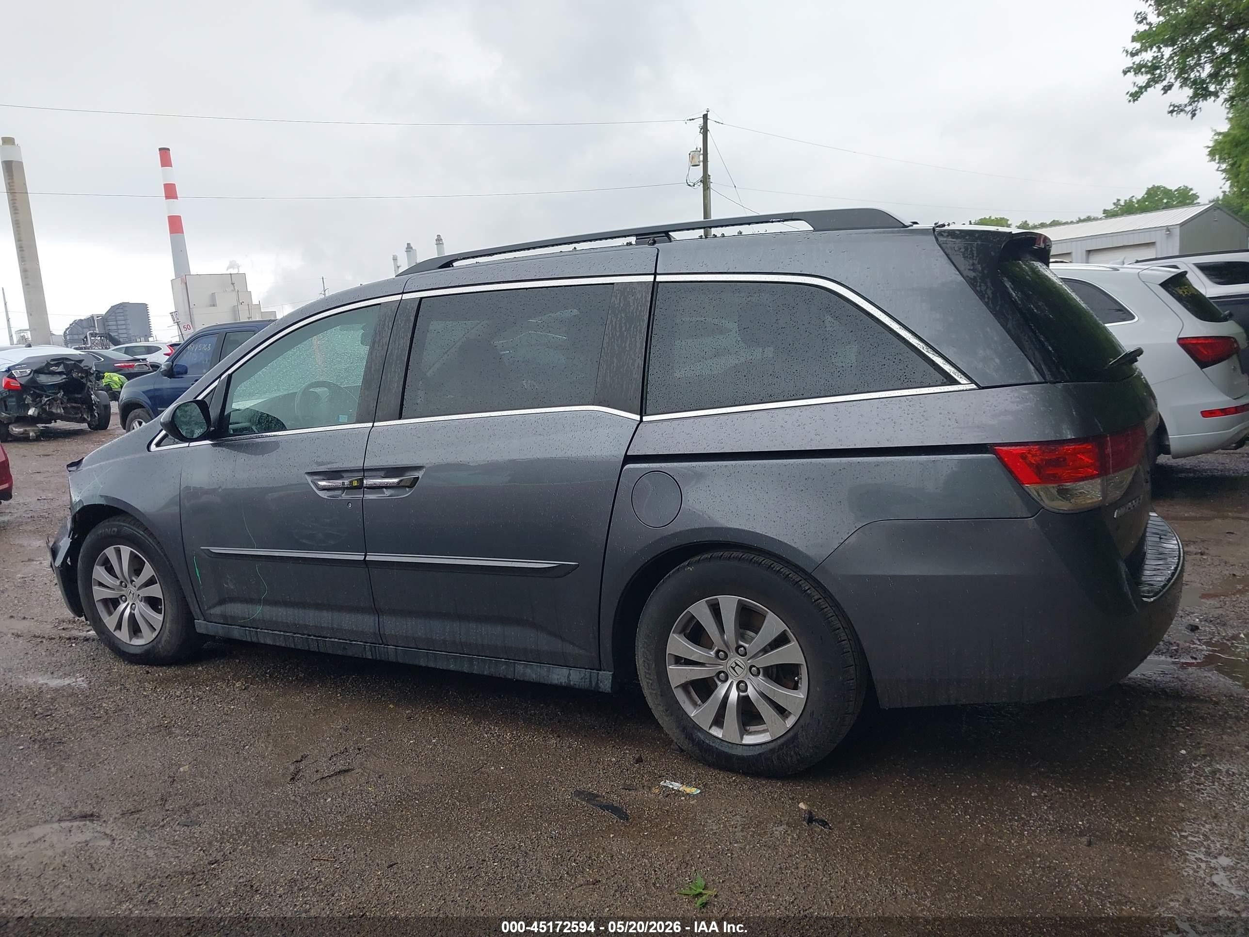 2014 Honda Odyssey Ex-l Gray vin: 5FNRL5H63EB033684