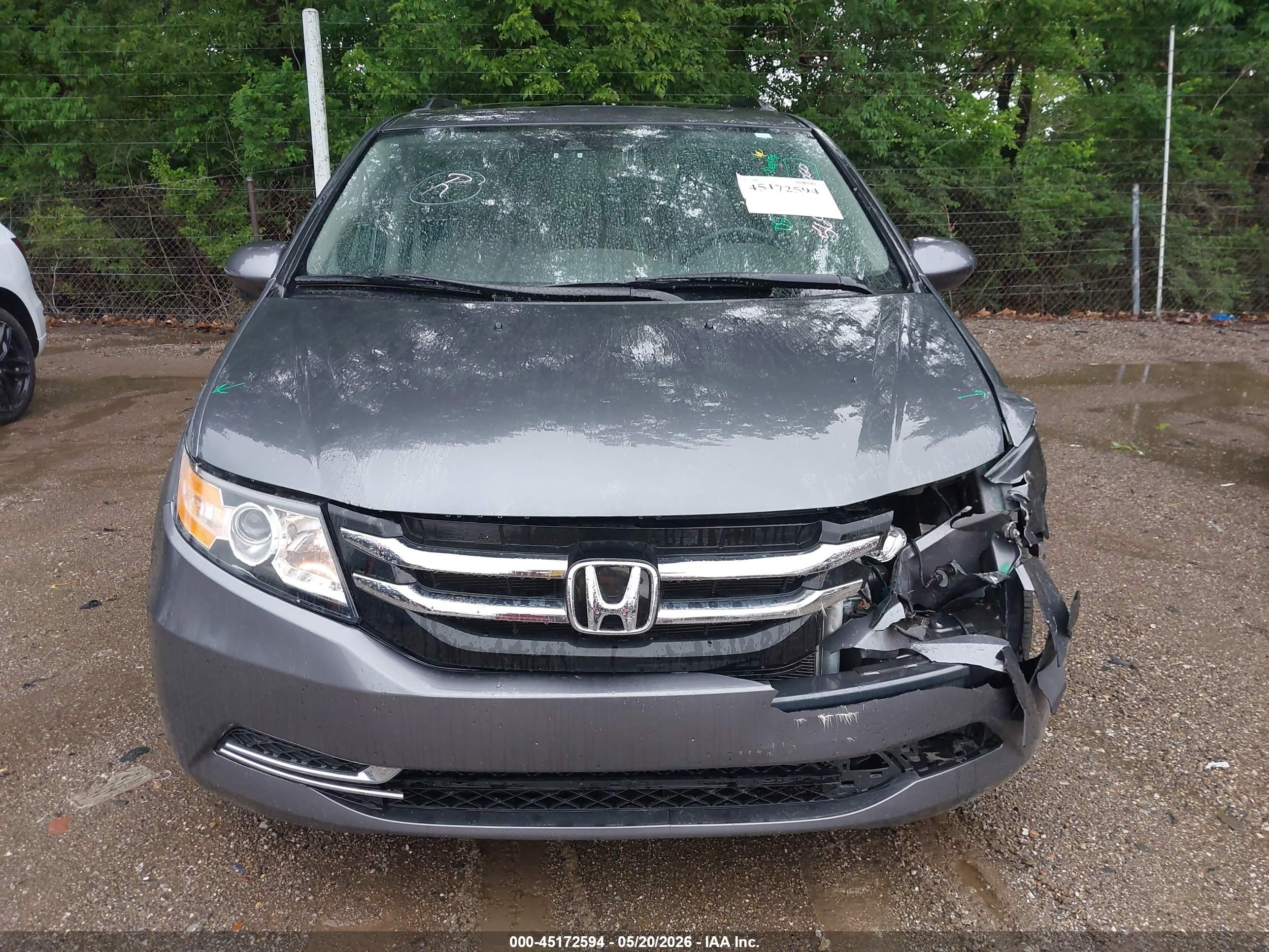 2014 Honda Odyssey Ex-l Gray vin: 5FNRL5H63EB033684