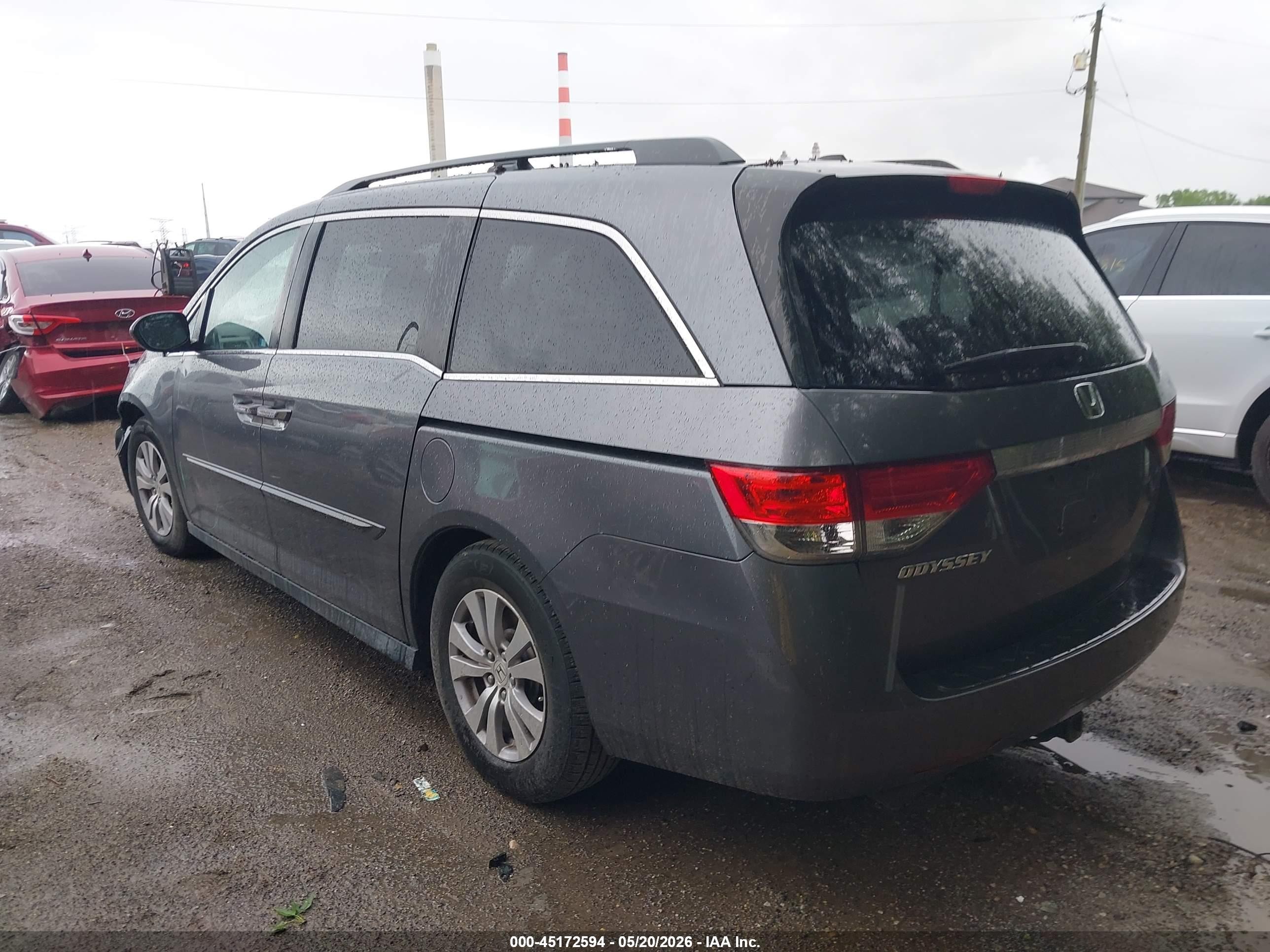 2014 Honda Odyssey Ex-l Gray vin: 5FNRL5H63EB033684