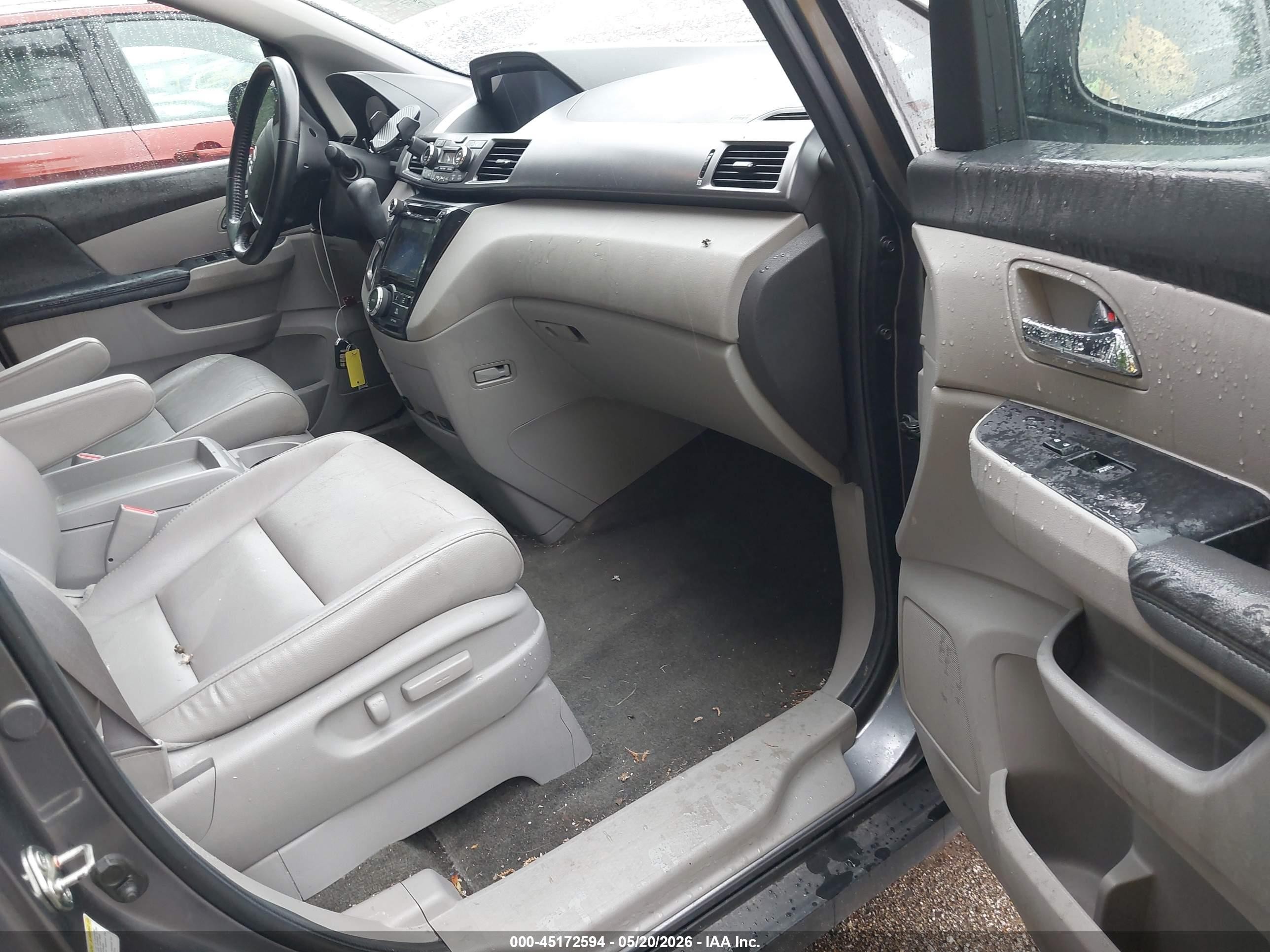 2014 Honda Odyssey Ex-l Gray vin: 5FNRL5H63EB033684