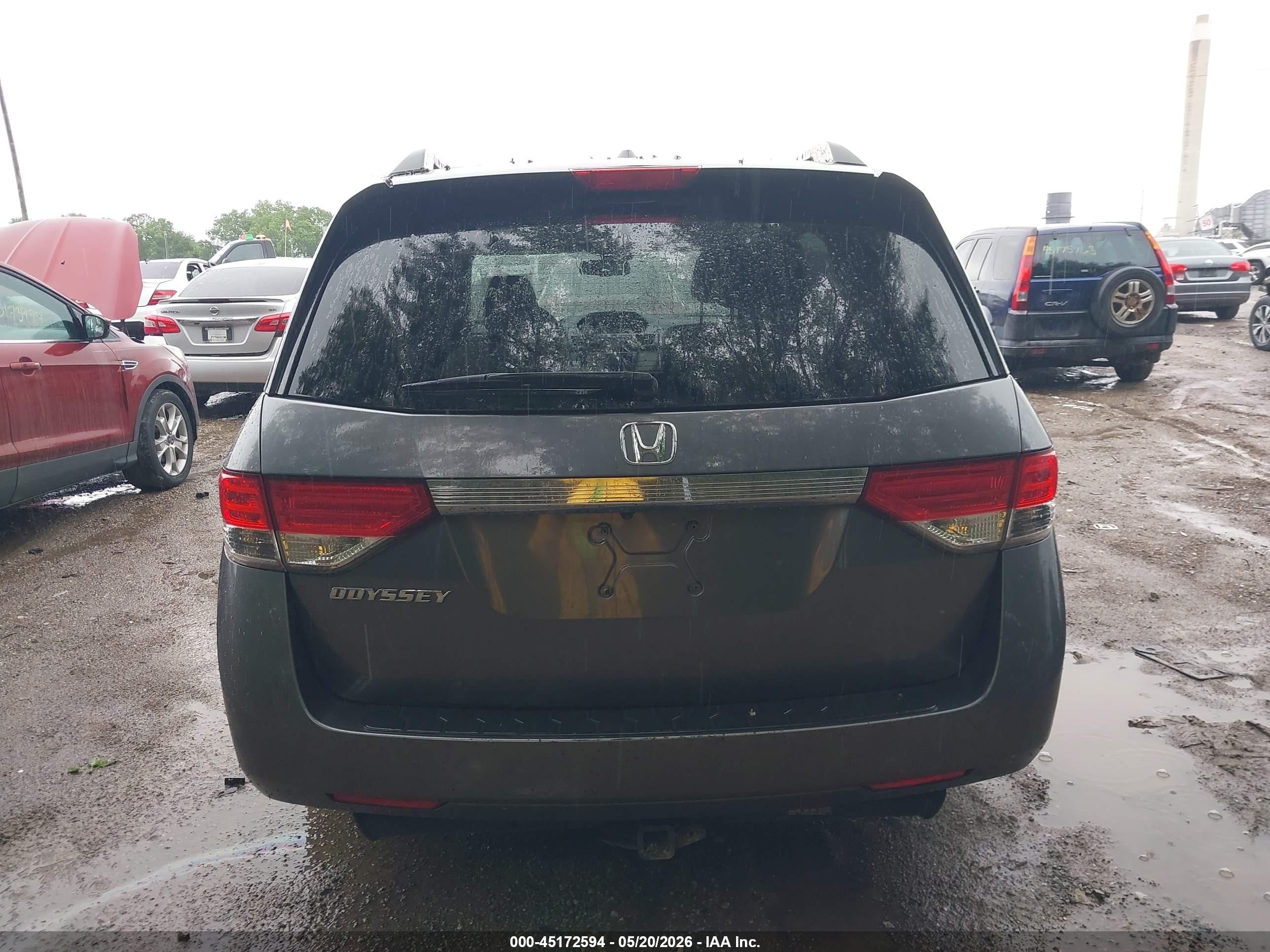 2014 Honda Odyssey Ex-l Gray vin: 5FNRL5H63EB033684