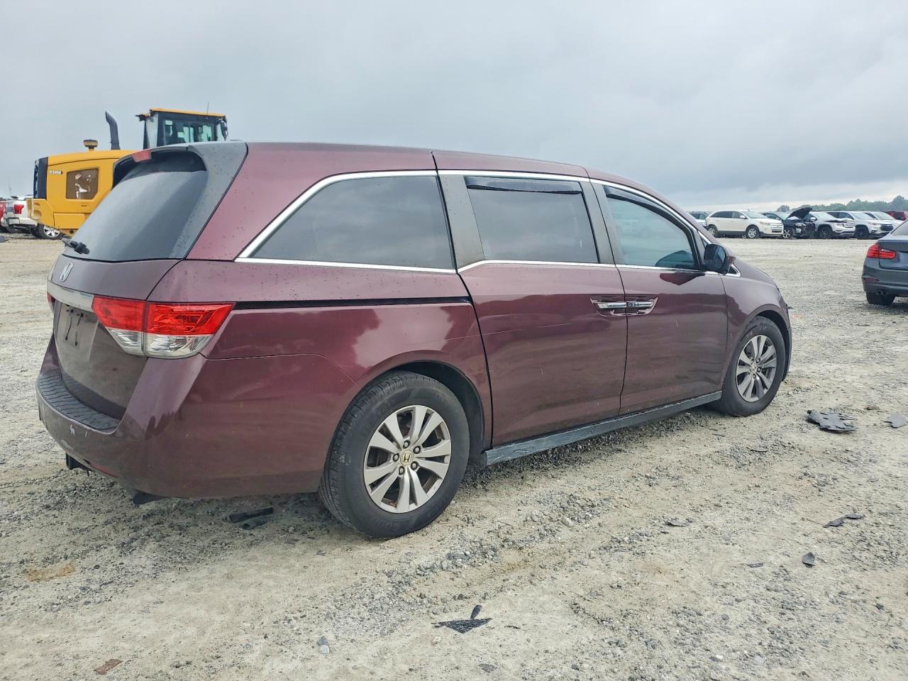 2014 Honda Odyssey Exl Burgundy vin: 5FNRL5H63EB049951