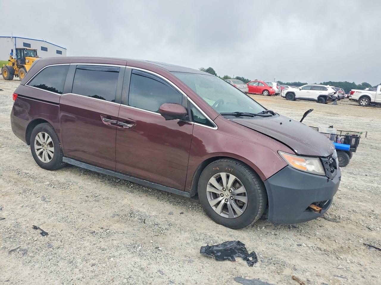 2014 Honda Odyssey Exl Burgundy vin: 5FNRL5H63EB049951