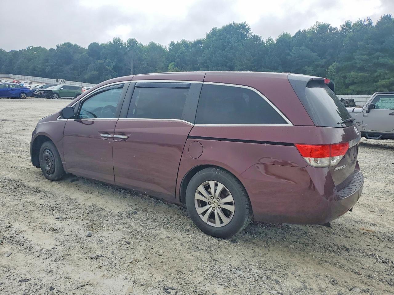 2014 Honda Odyssey Exl Burgundy vin: 5FNRL5H63EB049951
