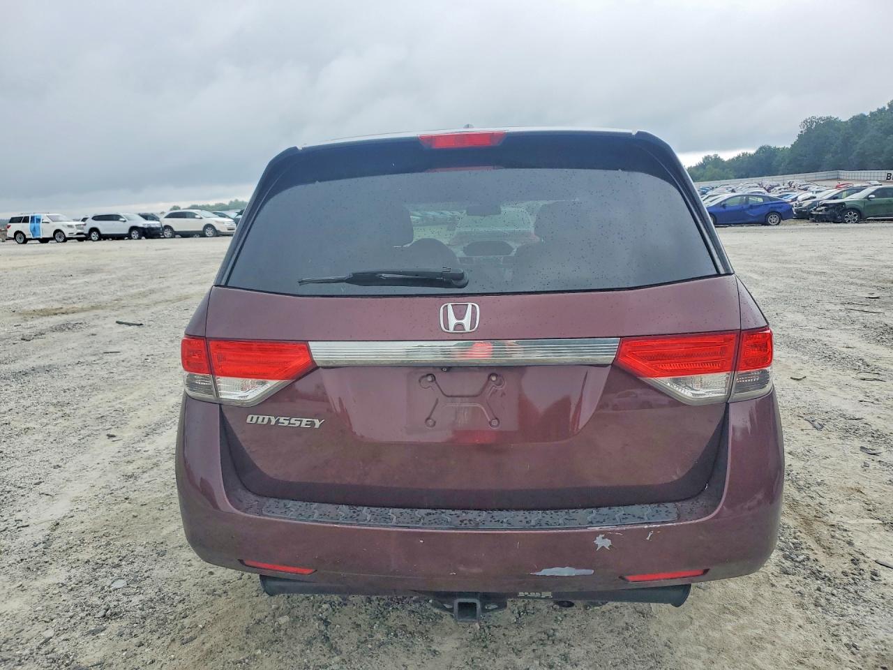 2014 Honda Odyssey Exl Burgundy vin: 5FNRL5H63EB049951