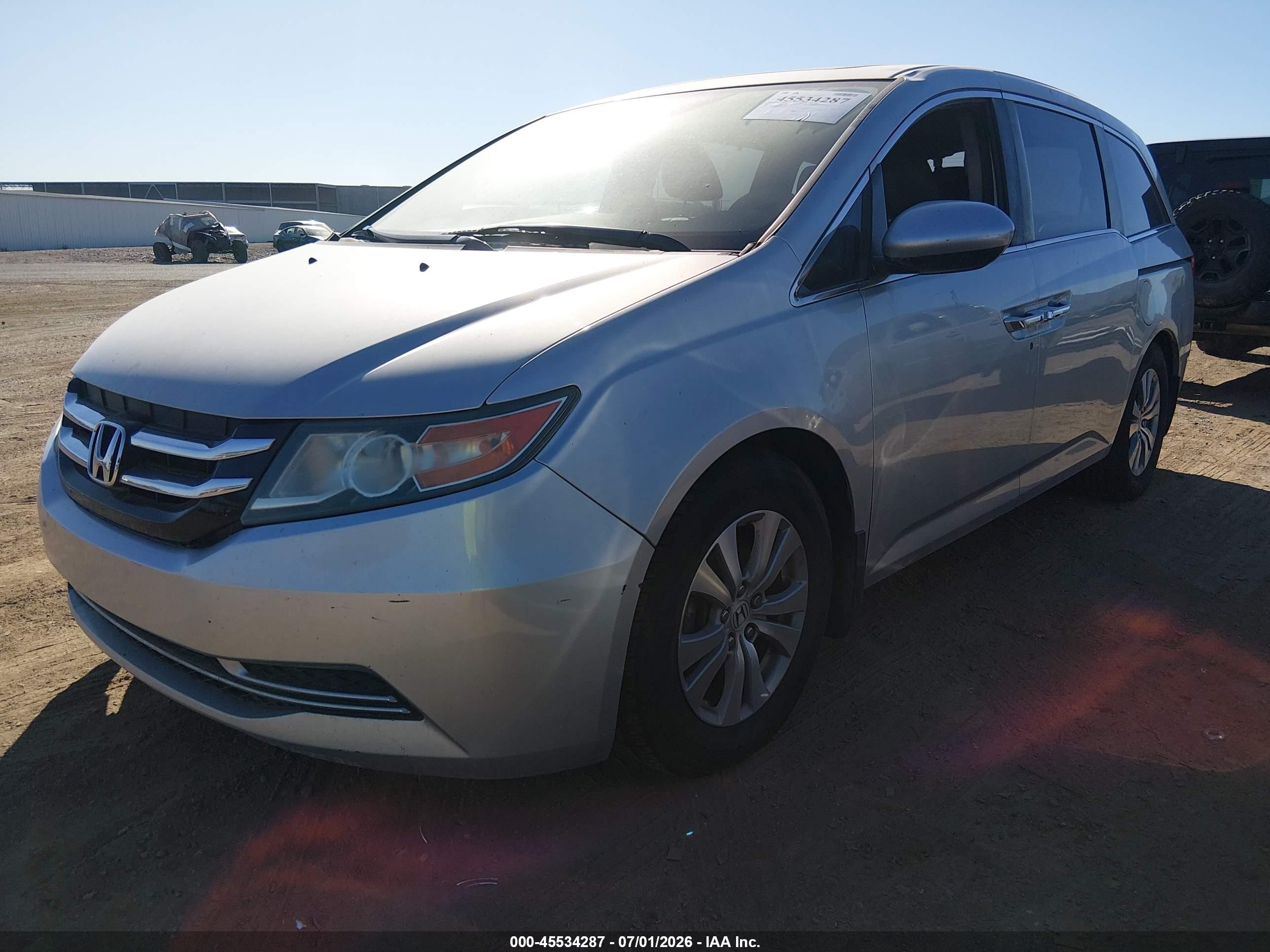 2014 Honda Odyssey Ex-l Silver vin: 5FNRL5H63EB052784