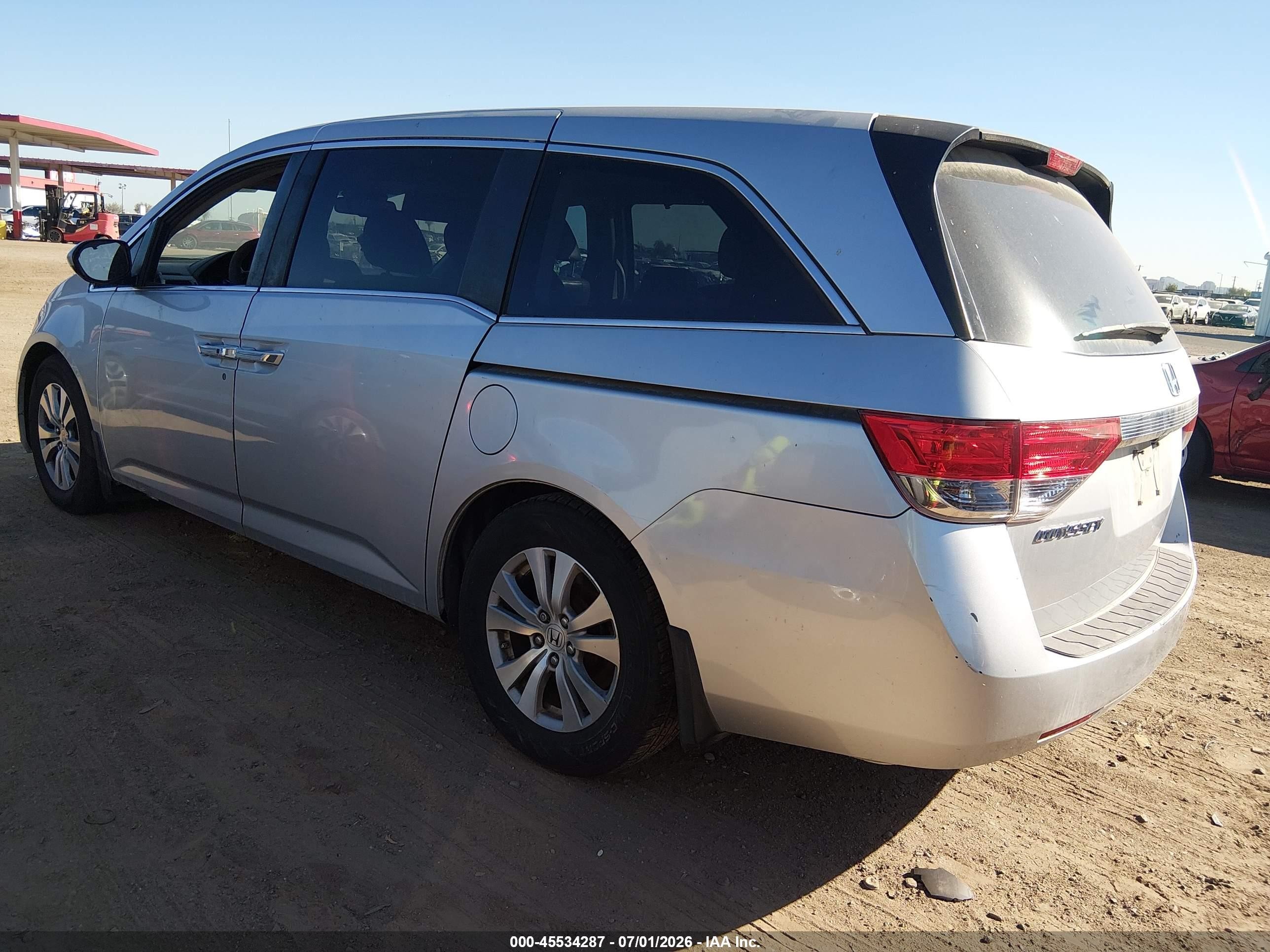 2014 Honda Odyssey Ex-l Silver vin: 5FNRL5H63EB052784