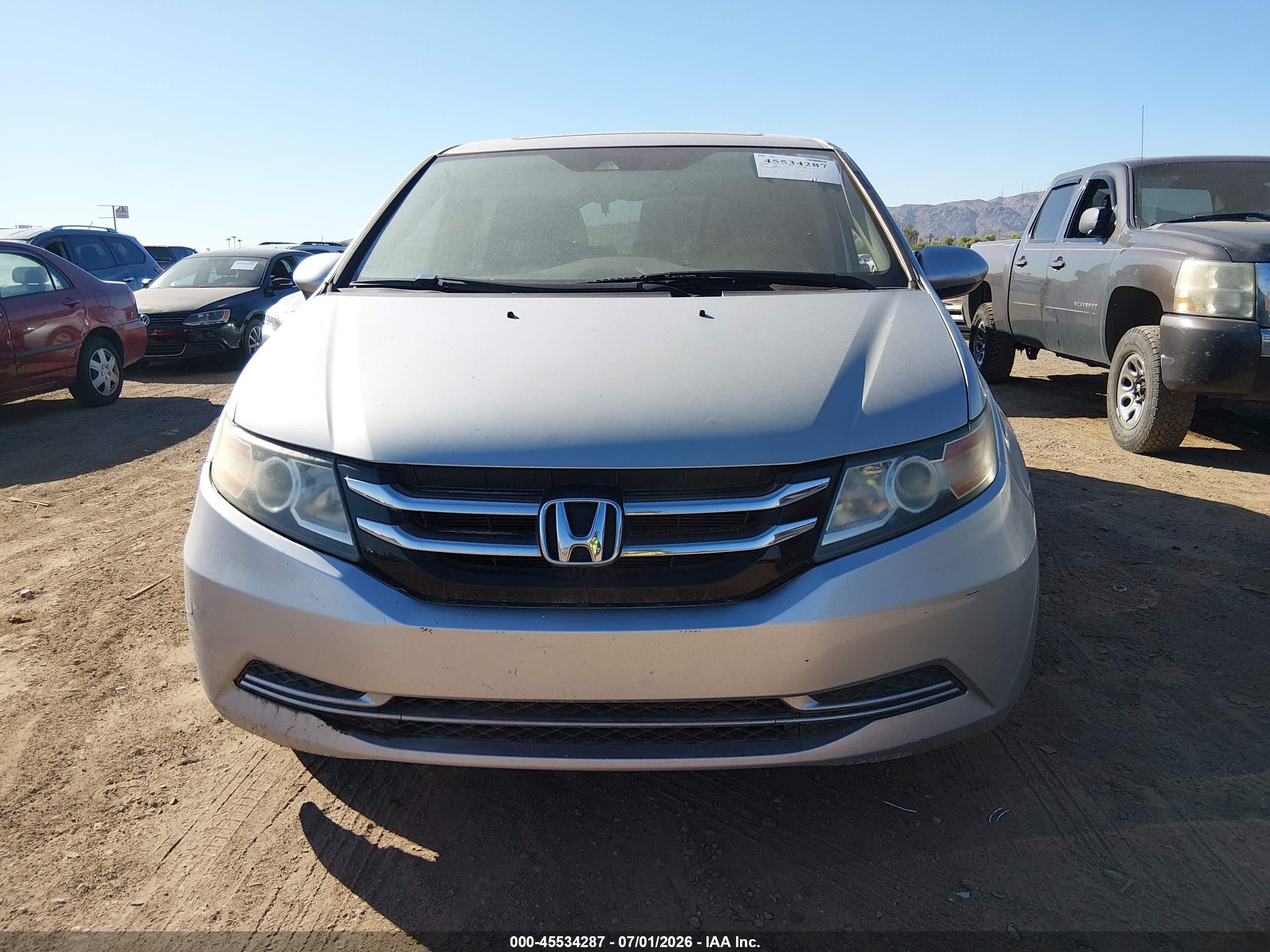 2014 Honda Odyssey Ex-l Silver vin: 5FNRL5H63EB052784