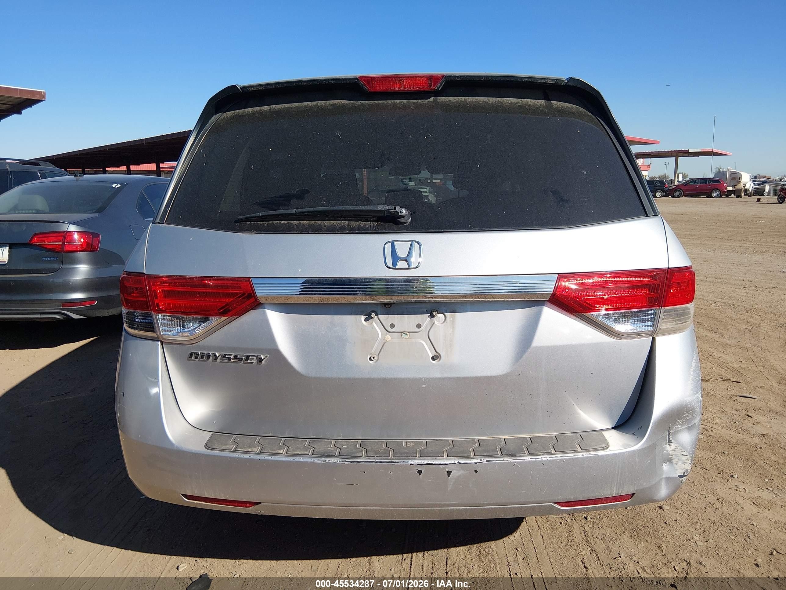 2014 Honda Odyssey Ex-l Silver vin: 5FNRL5H63EB052784