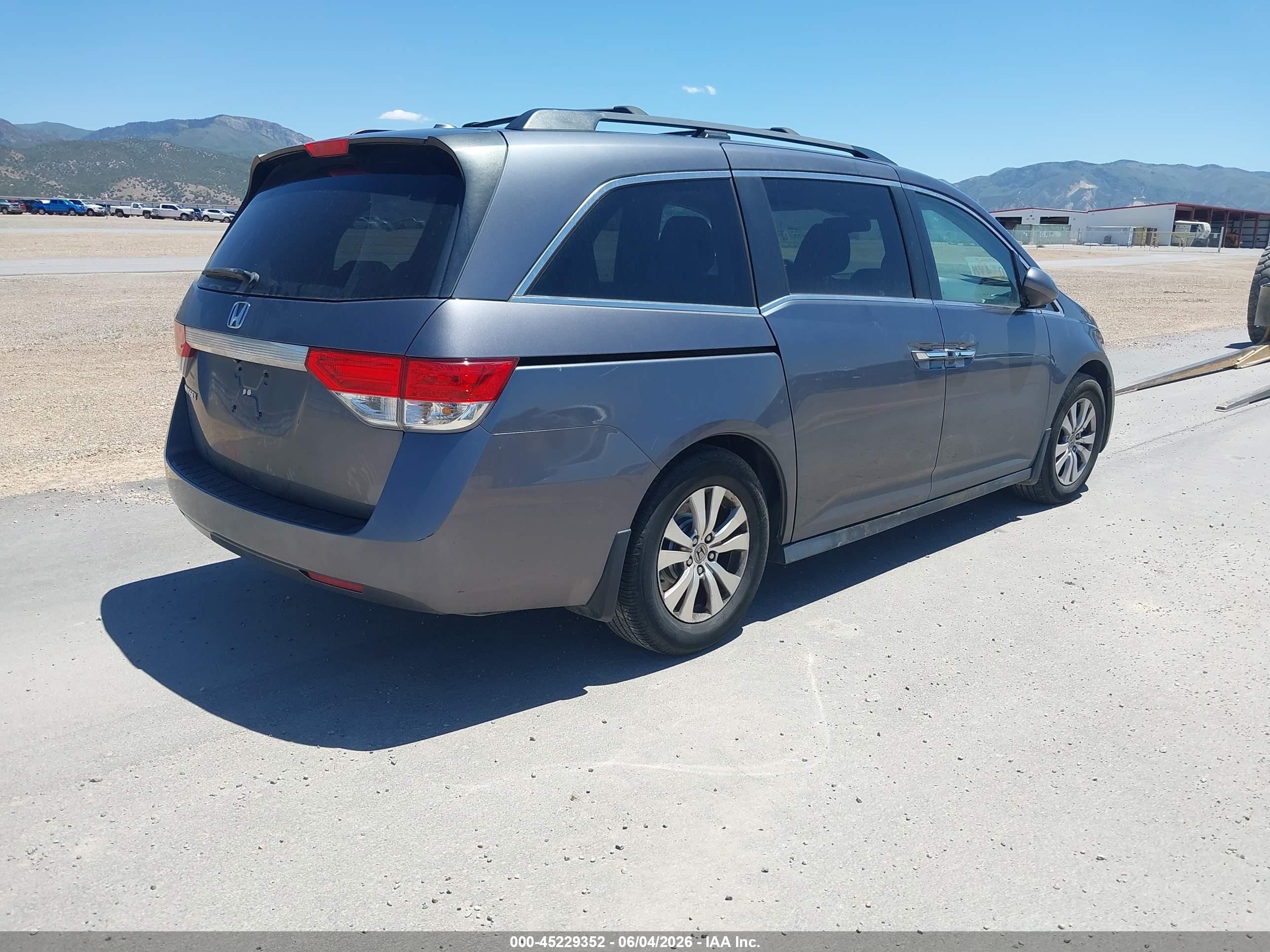 2014 Honda Odyssey Ex-l Gray vin: 5FNRL5H63EB054003