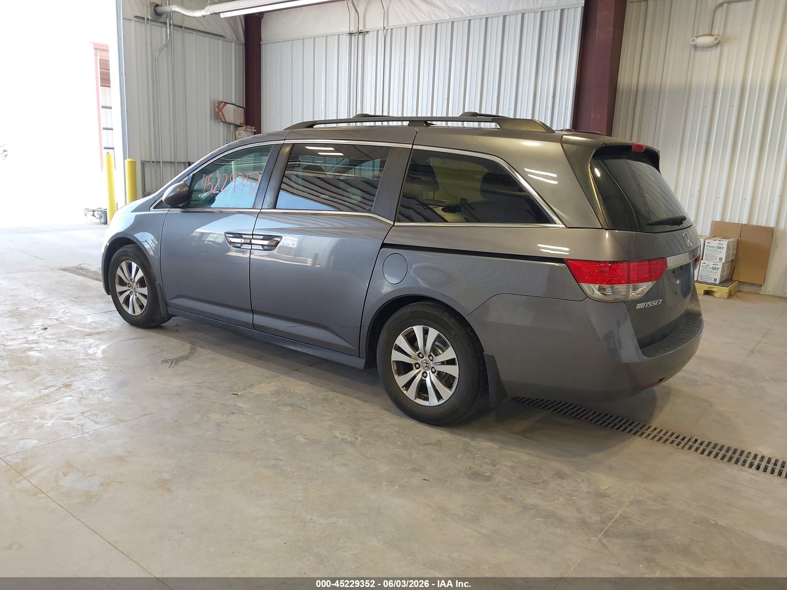 2014 Honda Odyssey Ex-l Gray vin: 5FNRL5H63EB054003