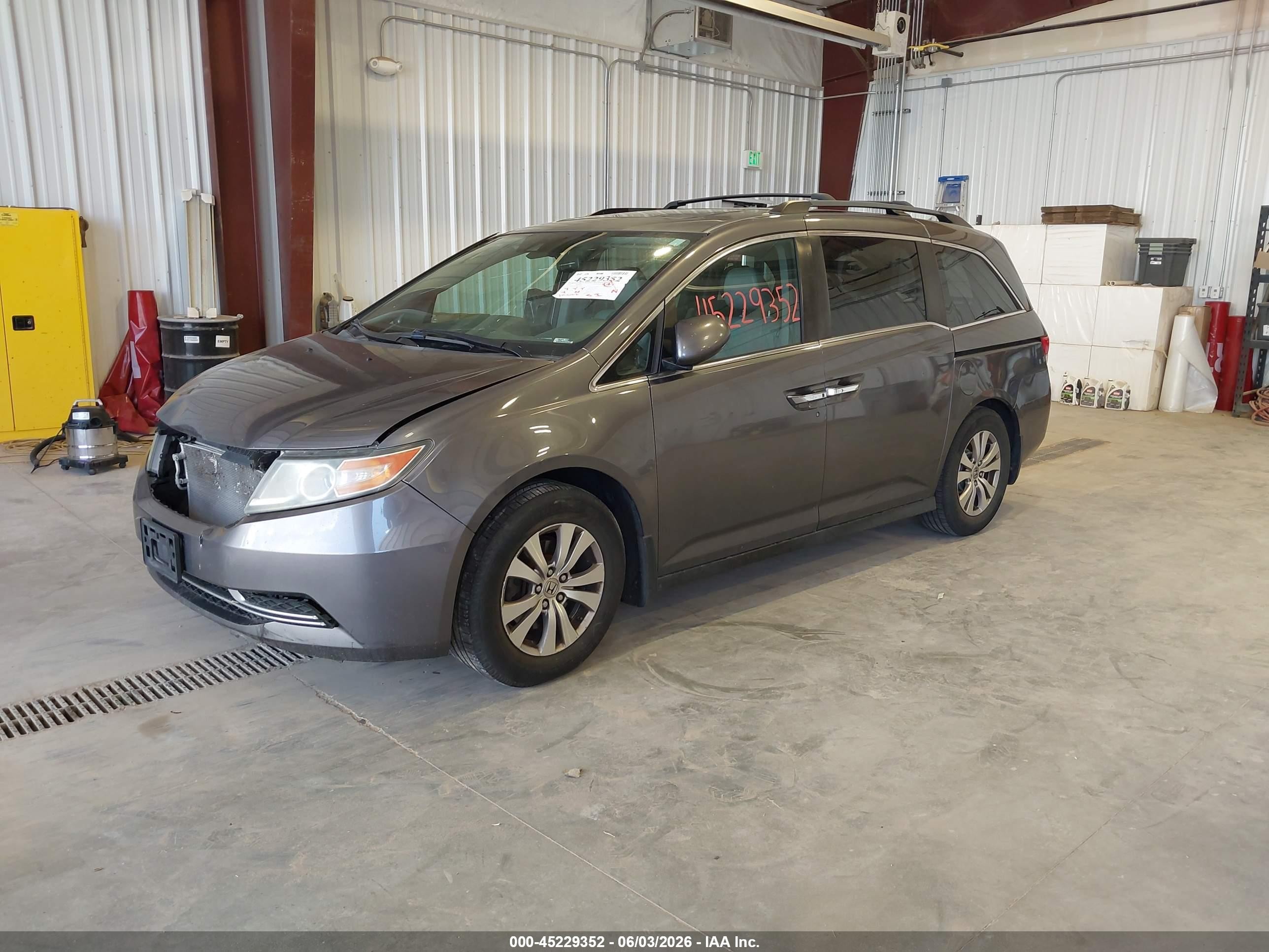 2014 Honda Odyssey Ex-l Gray vin: 5FNRL5H63EB054003
