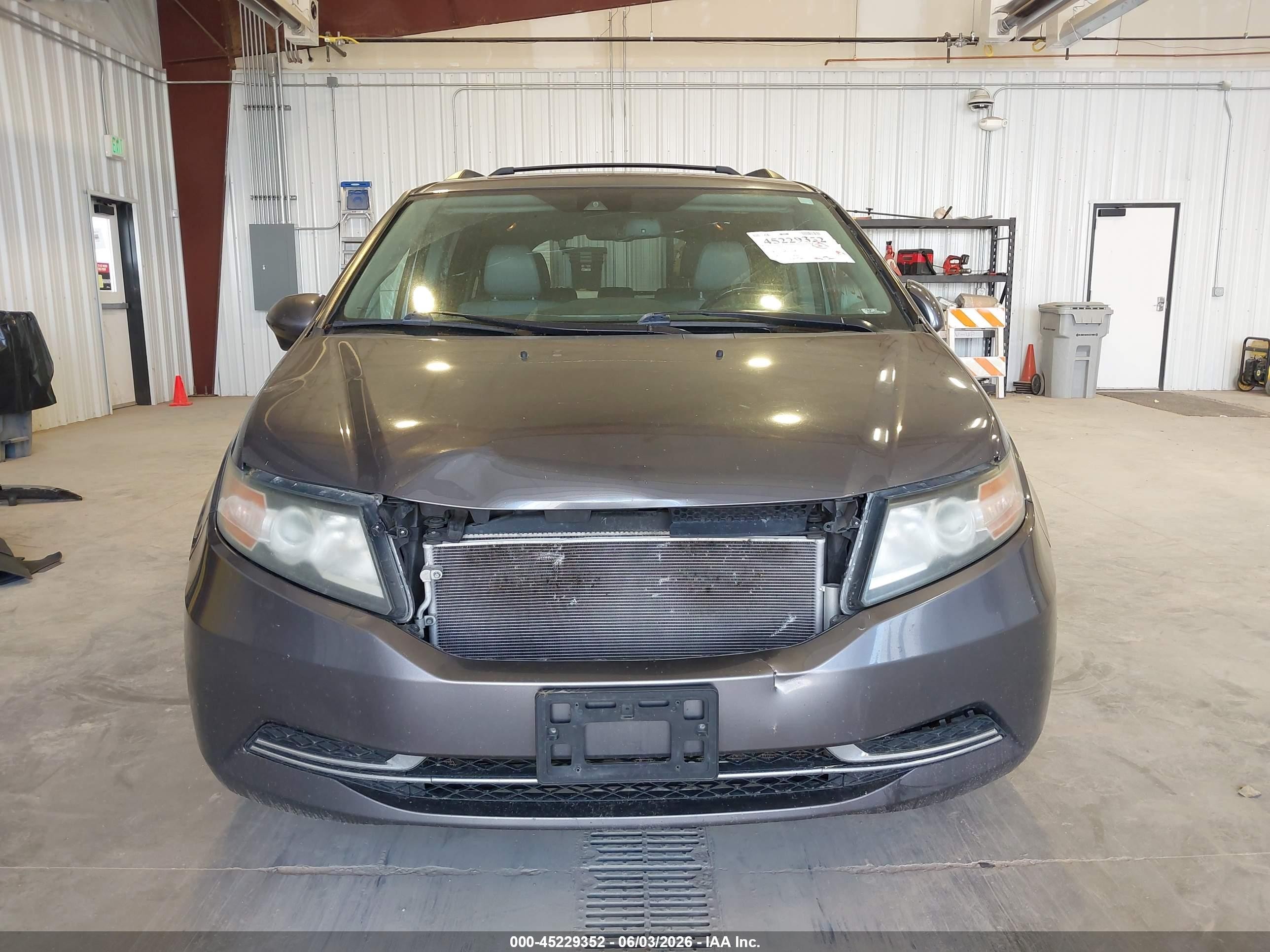 2014 Honda Odyssey Ex-l Gray vin: 5FNRL5H63EB054003