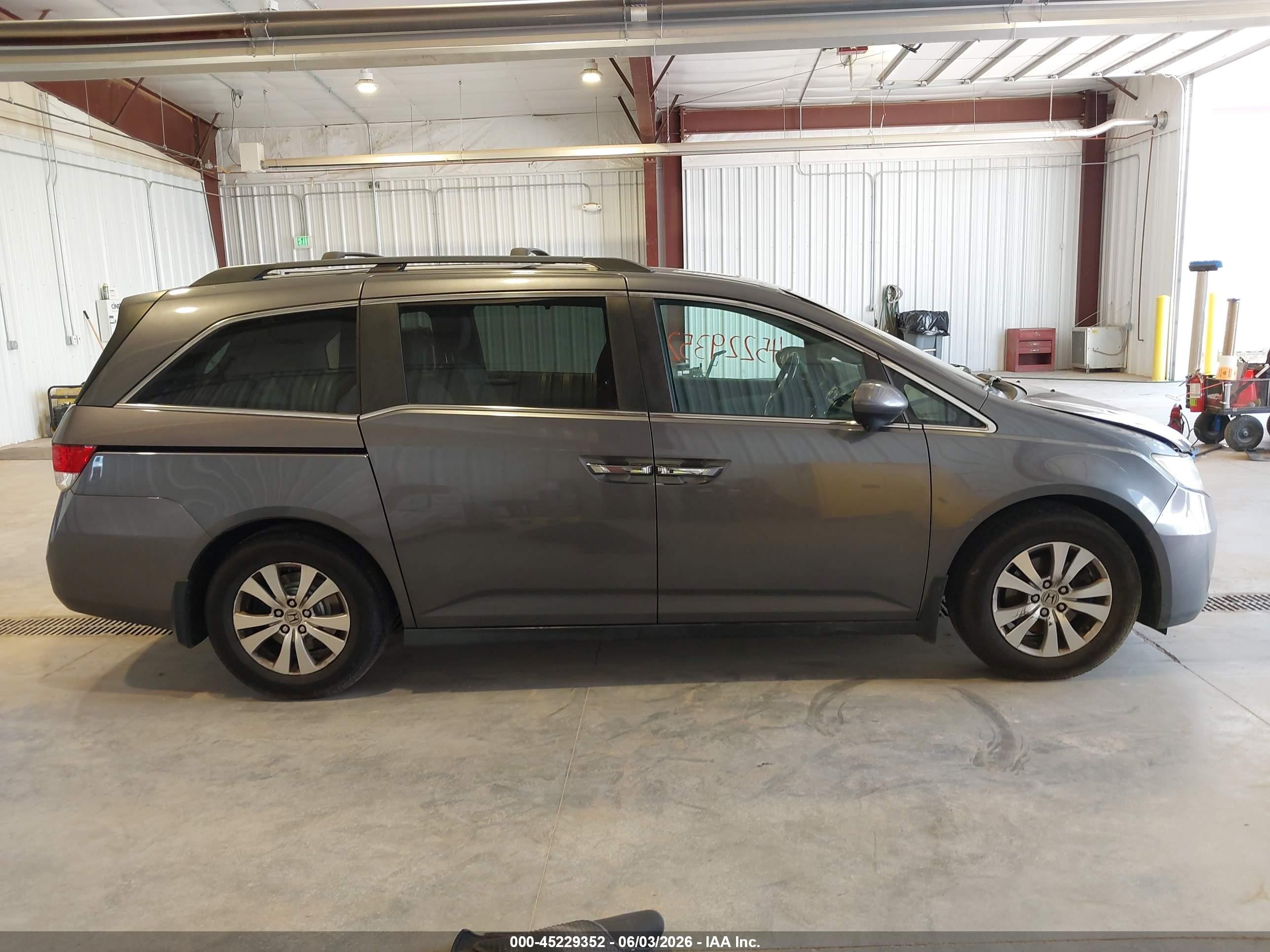 2014 Honda Odyssey Ex-l Gray vin: 5FNRL5H63EB054003
