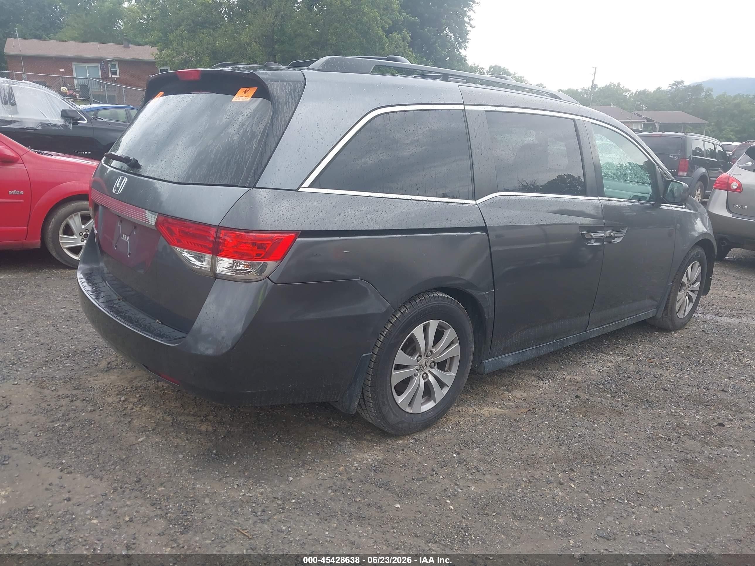 2014 Honda Odyssey Ex-l Gray vin: 5FNRL5H63EB060836