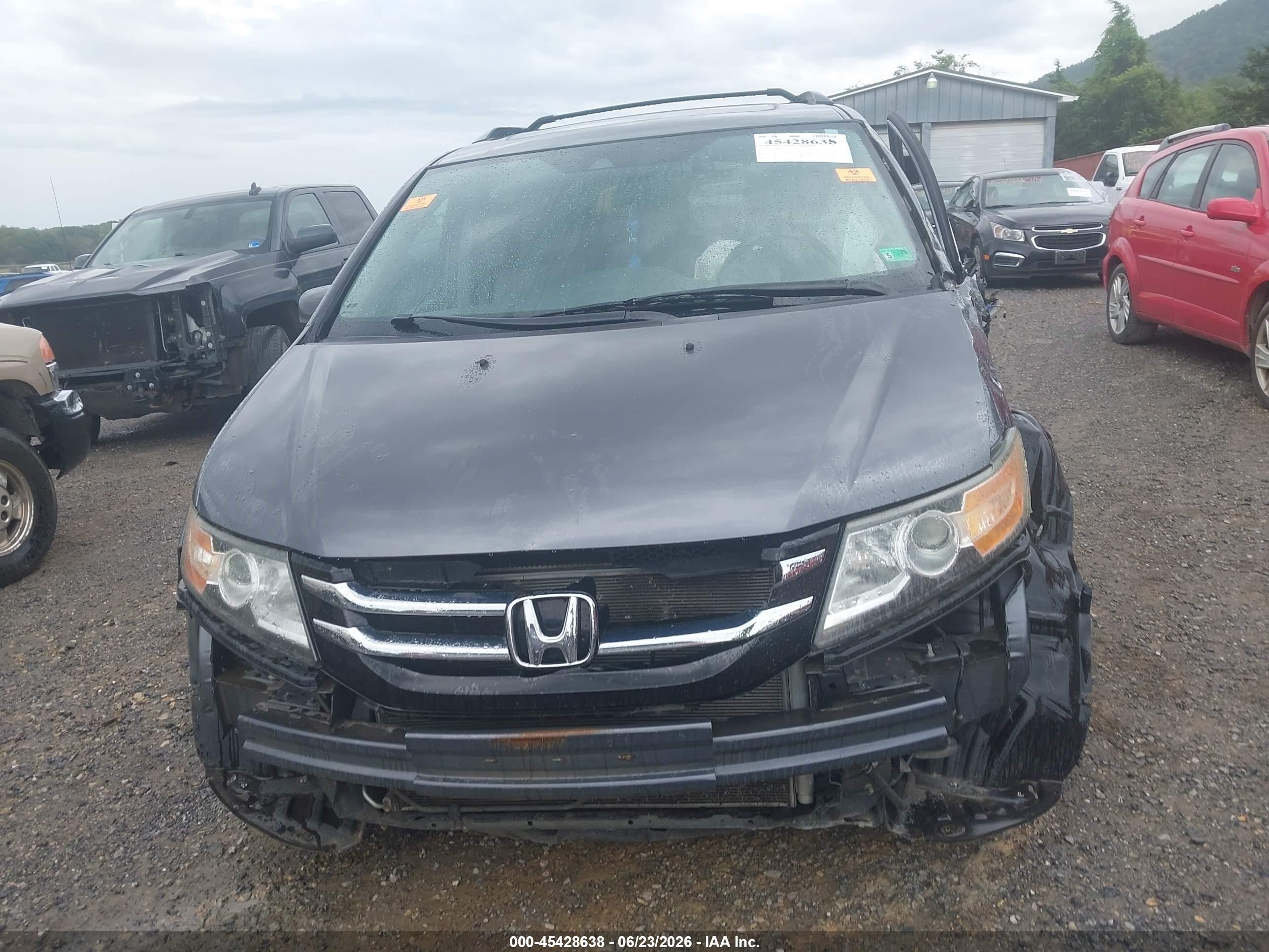 2014 Honda Odyssey Ex-l Gray vin: 5FNRL5H63EB060836