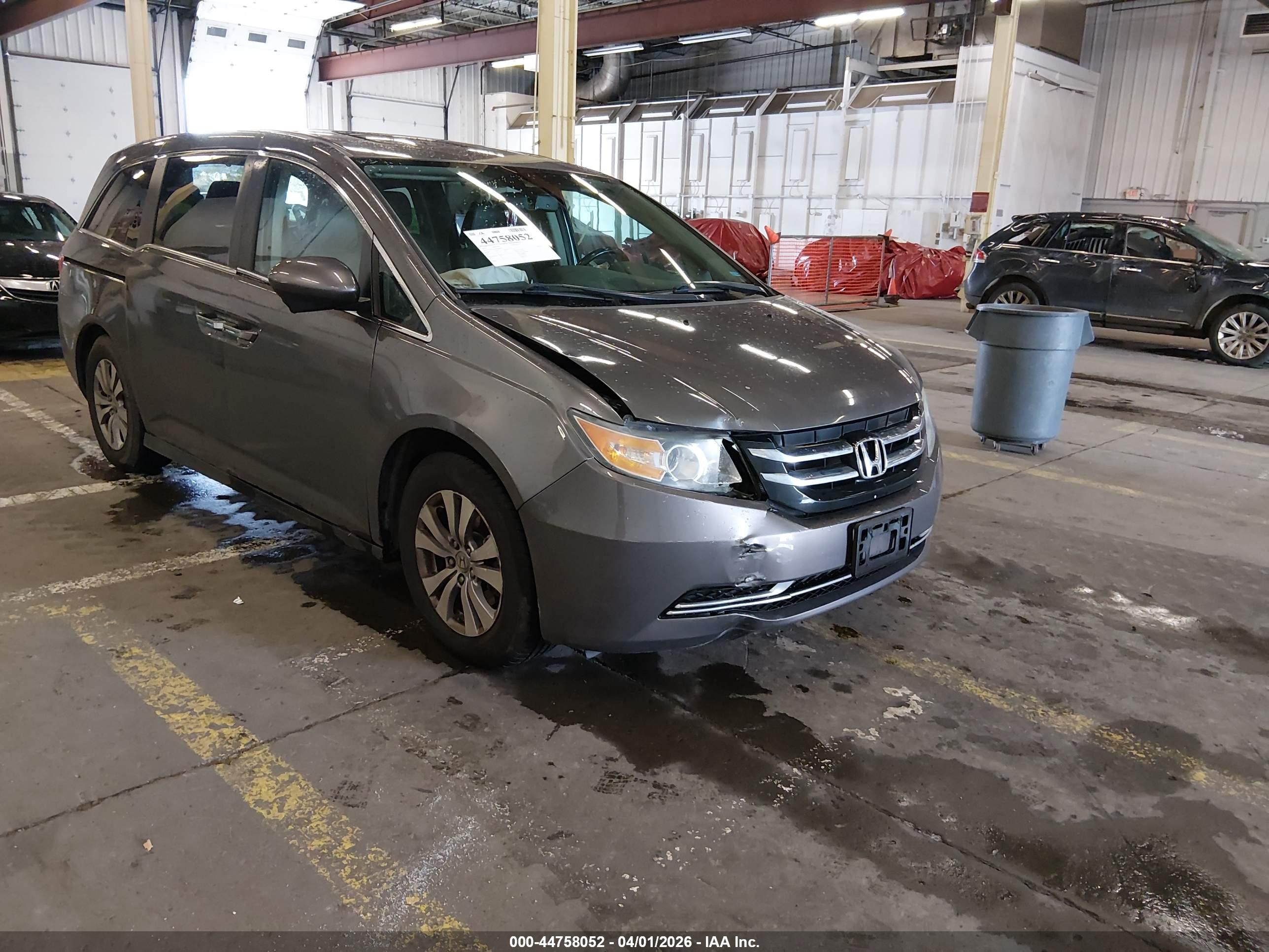 2014 Honda Odyssey Ex-l Gray vin: 5FNRL5H63EB068130