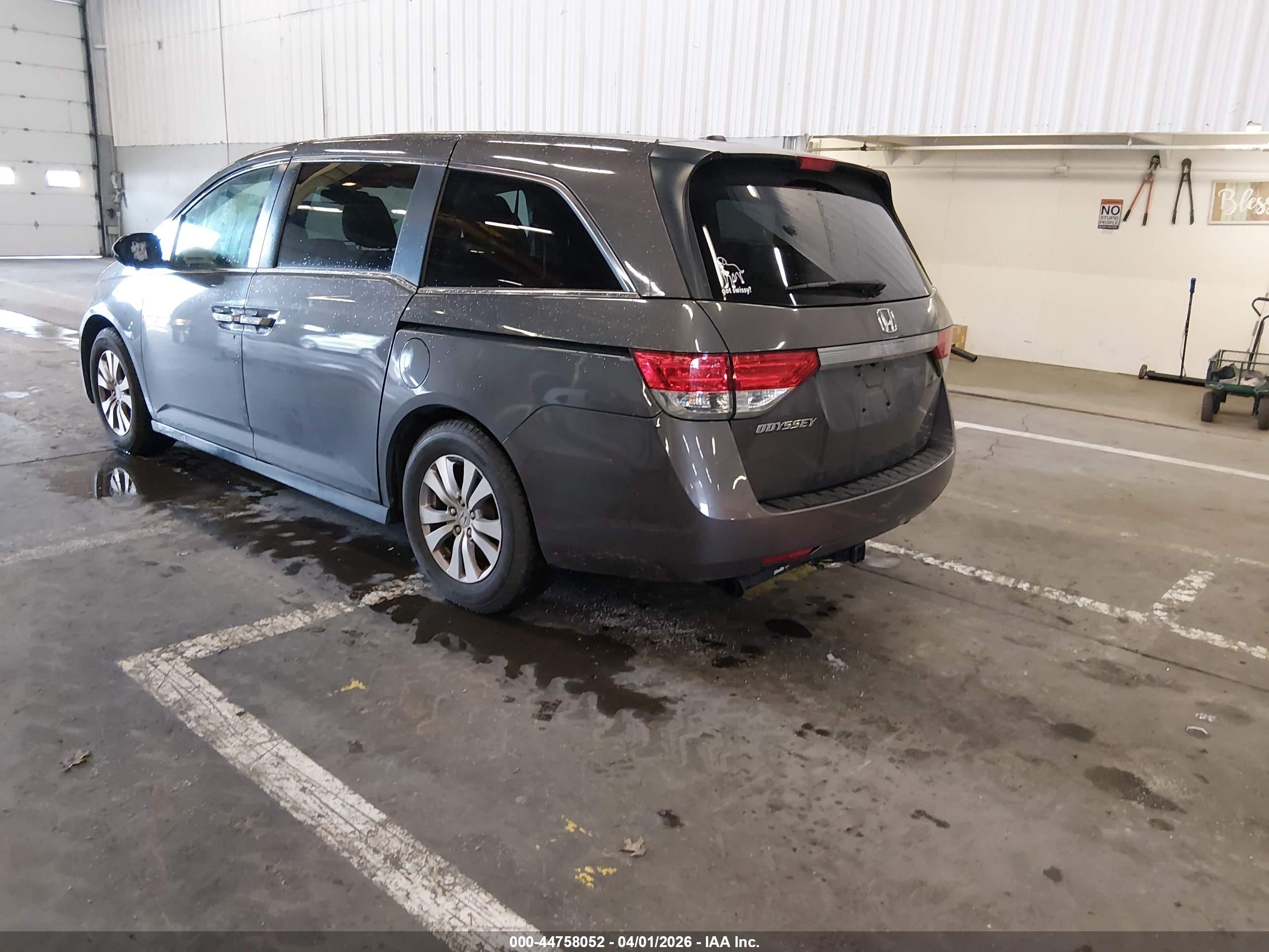2014 Honda Odyssey Ex-l Gray vin: 5FNRL5H63EB068130