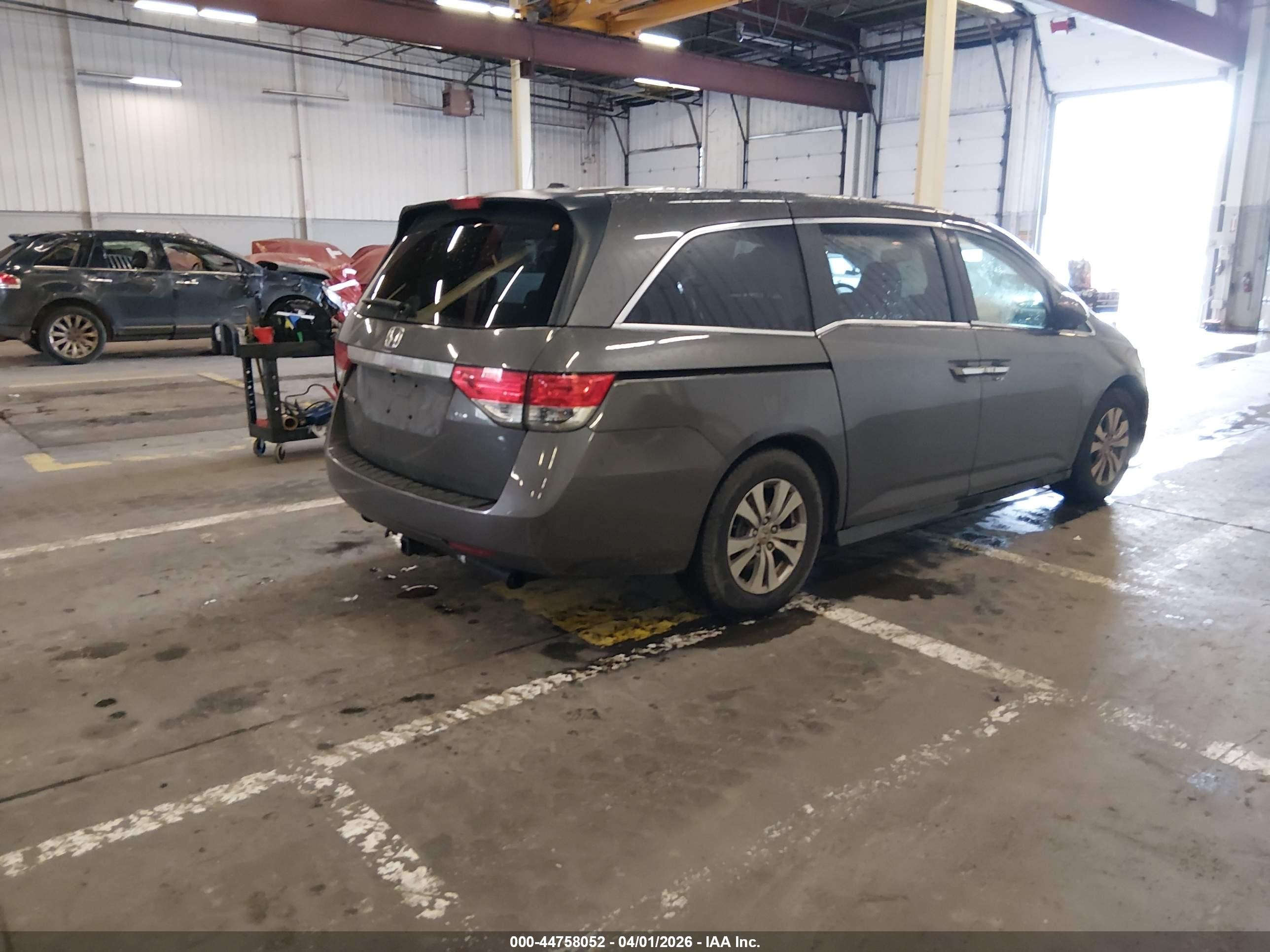 2014 Honda Odyssey Ex-l Gray vin: 5FNRL5H63EB068130