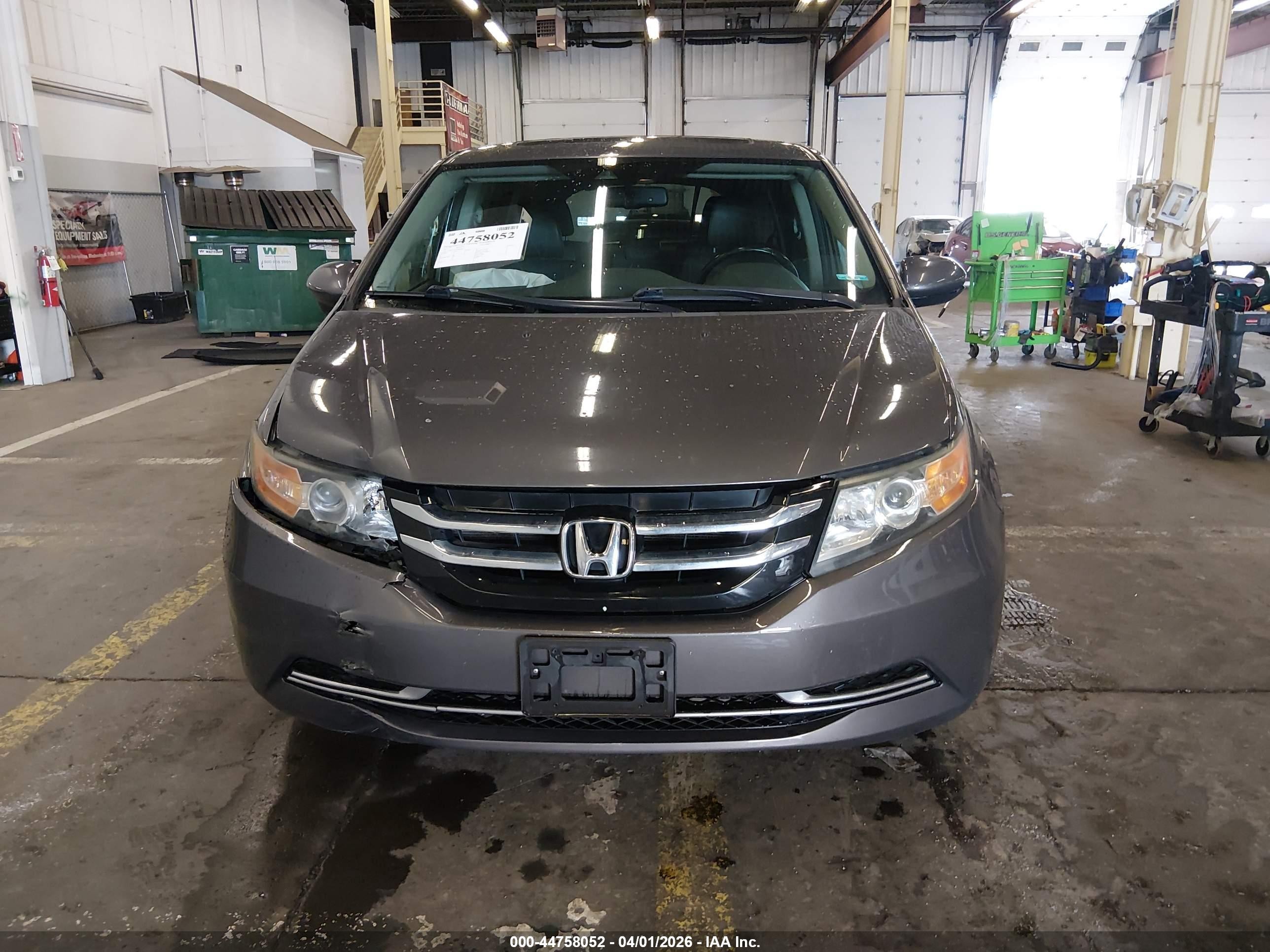 2014 Honda Odyssey Ex-l Gray vin: 5FNRL5H63EB068130