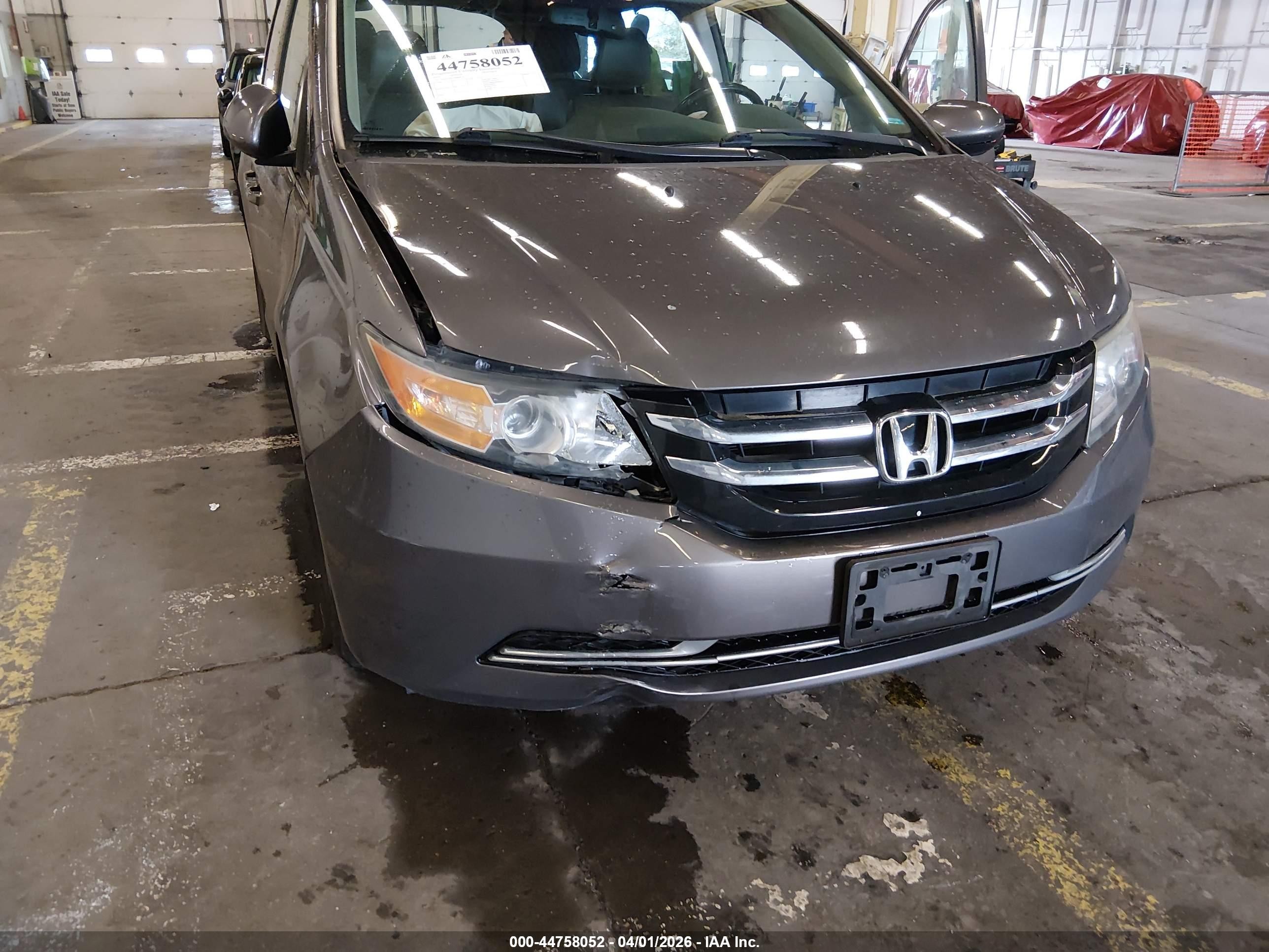 2014 Honda Odyssey Ex-l Gray vin: 5FNRL5H63EB068130