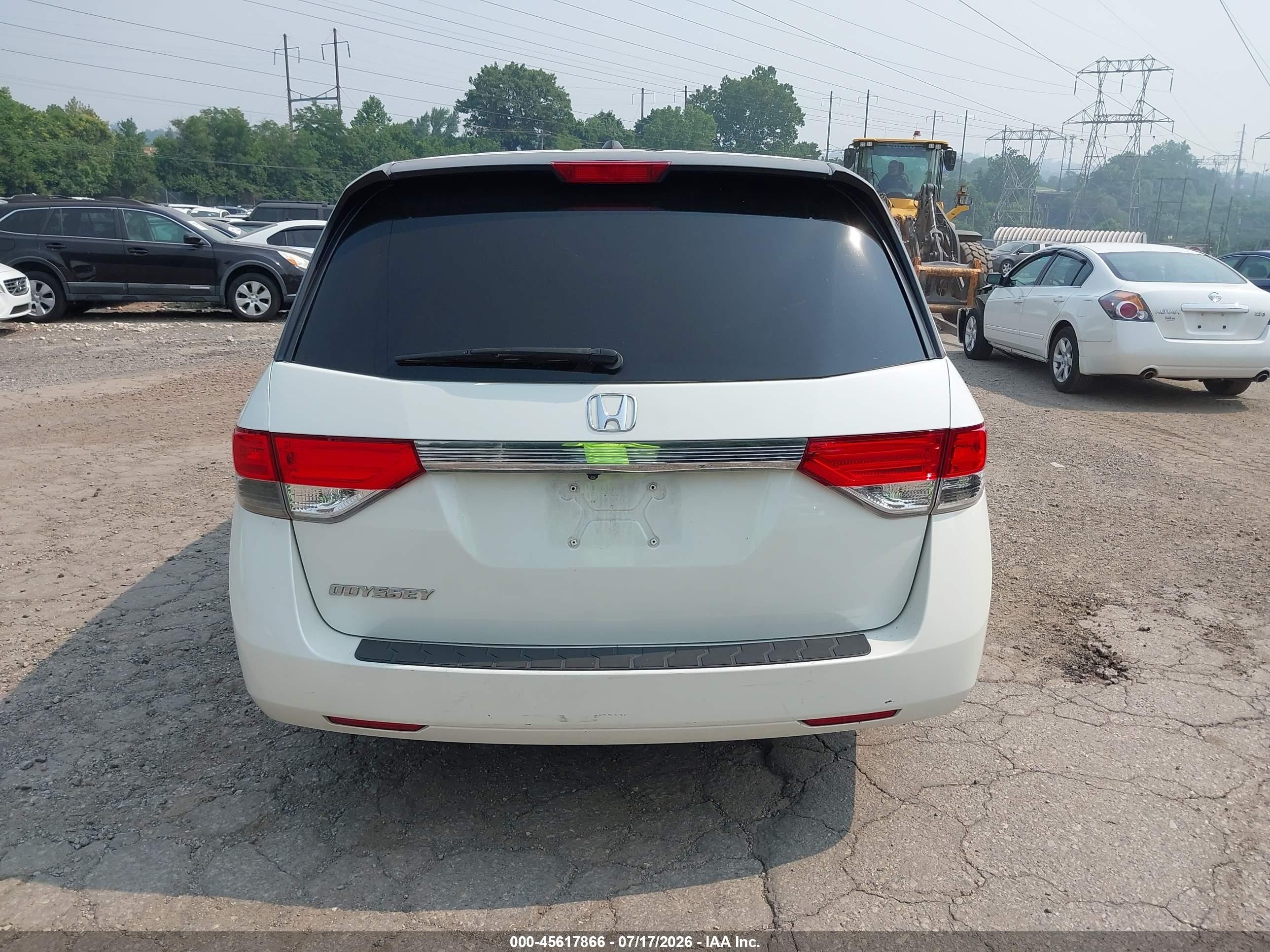 2014 Honda Odyssey Ex-l White vin: 5FNRL5H63EB080987