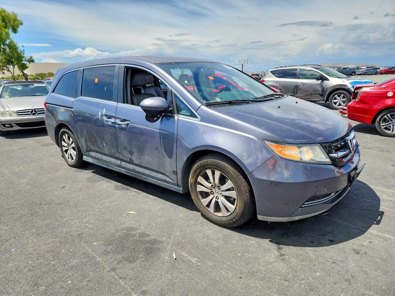 2014 Honda Odyssey Exl Gray vin: 5FNRL5H63EB083629