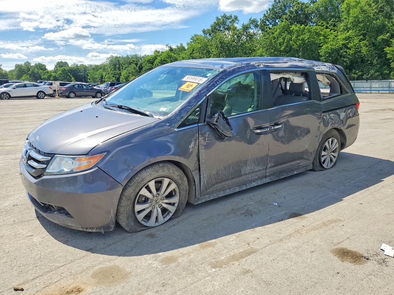 2014 Honda Odyssey Exl Gray vin: 5FNRL5H63EB084117