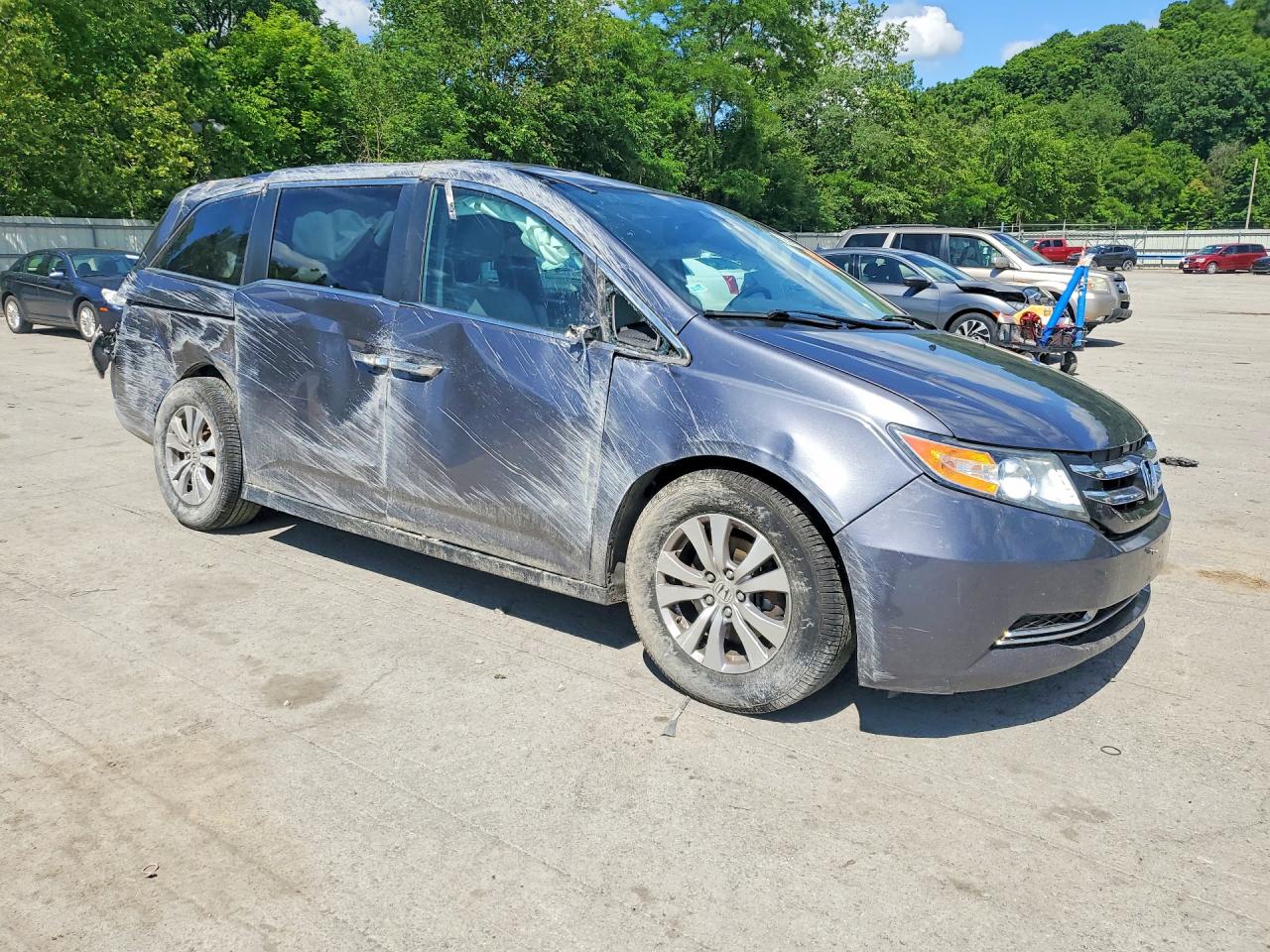 2014 Honda Odyssey Exl Gray vin: 5FNRL5H63EB084117