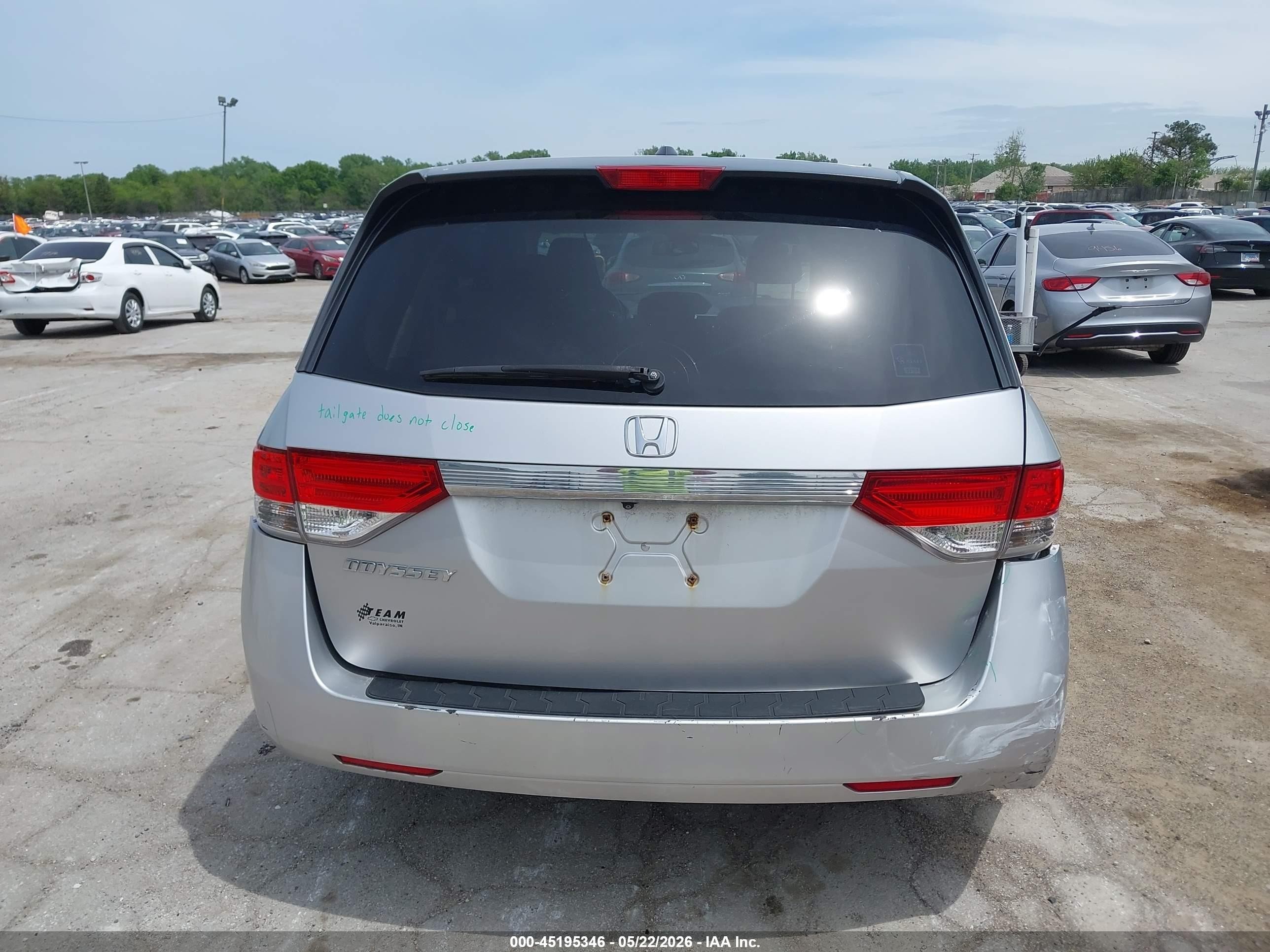 2014 Honda Odyssey Ex-l Silver vin: 5FNRL5H63EB084781