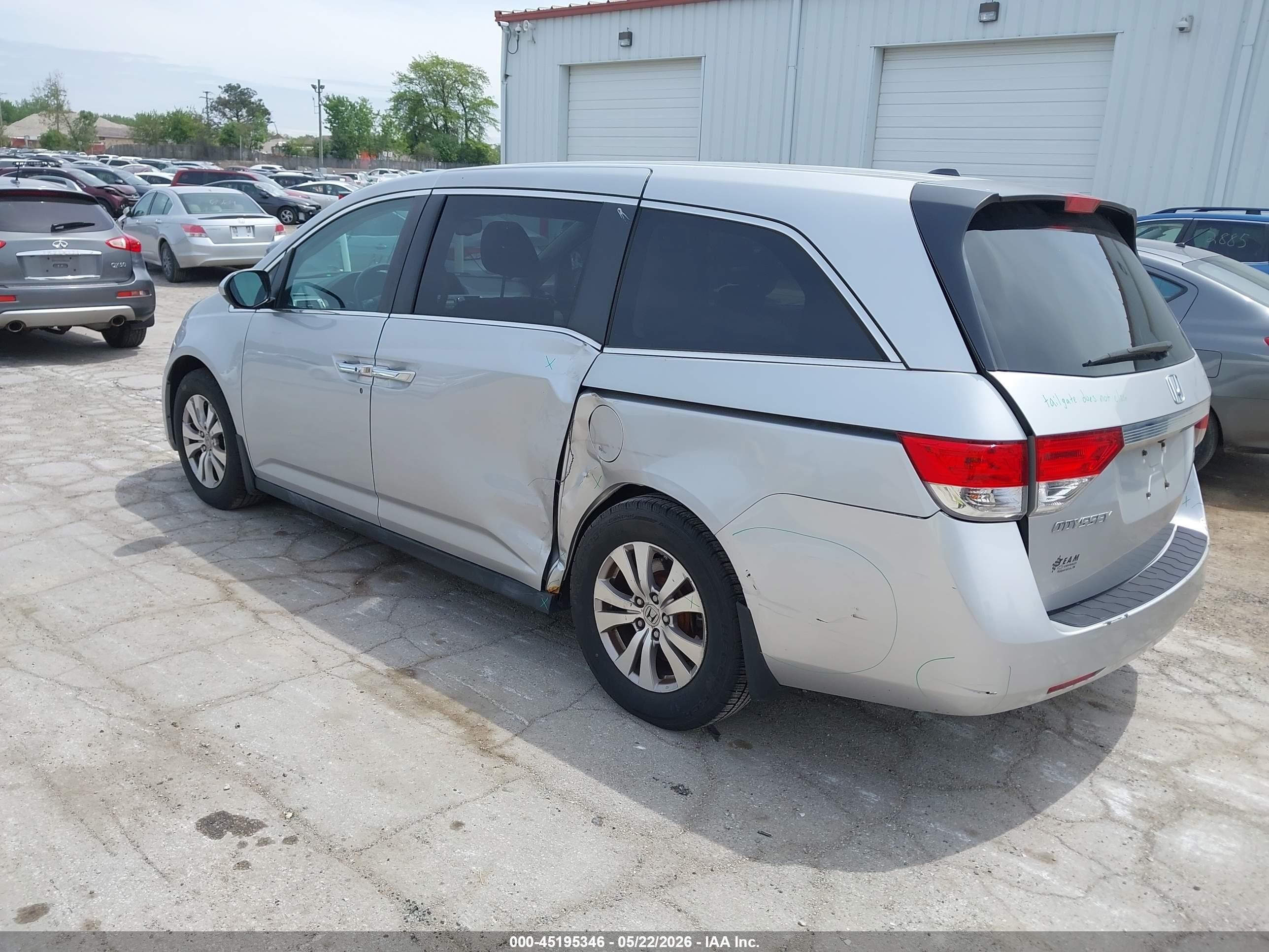 2014 Honda Odyssey Ex-l Silver vin: 5FNRL5H63EB084781