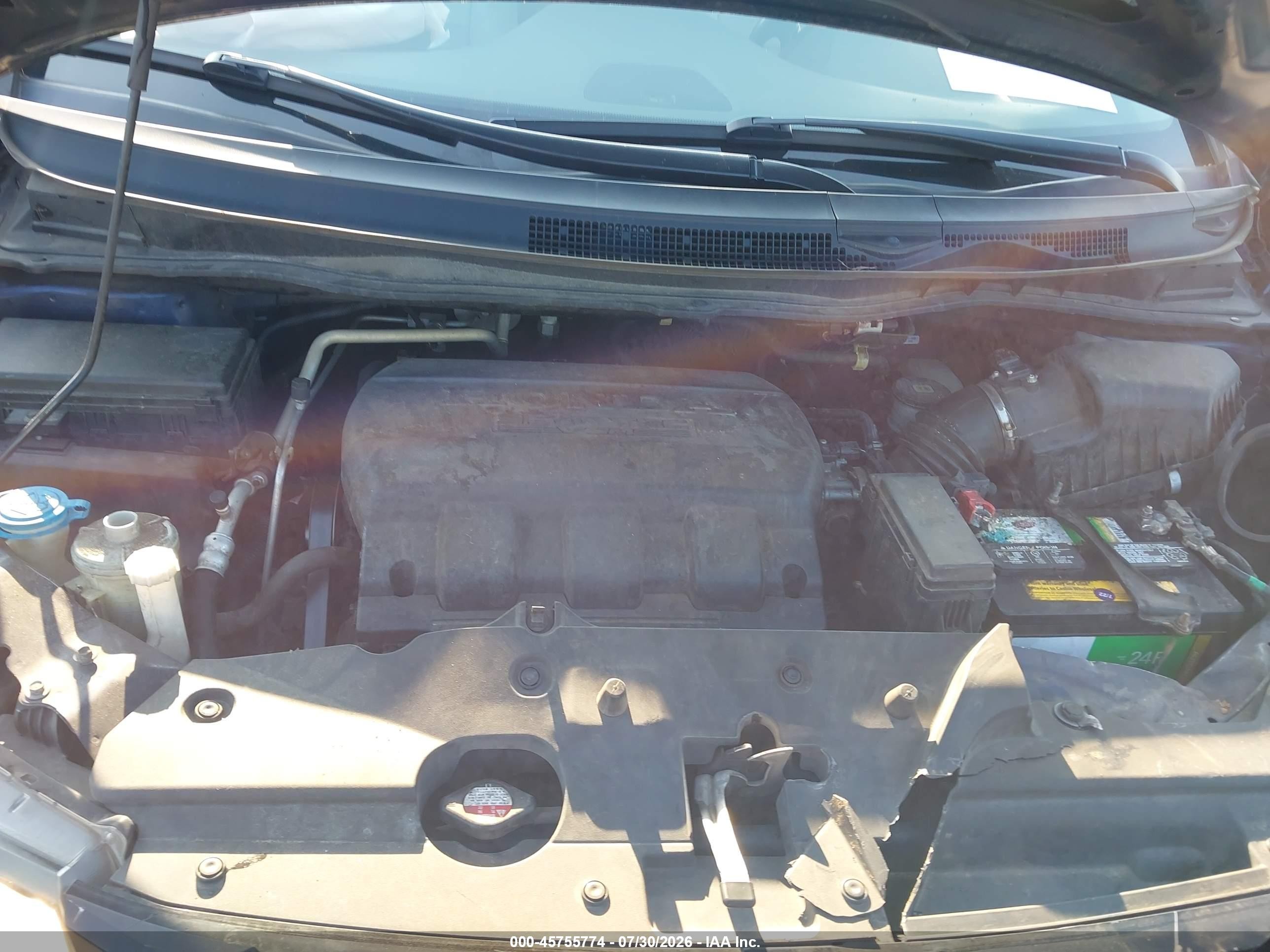 2014 Honda Odyssey Ex-l Blue vin: 5FNRL5H63EB092038
