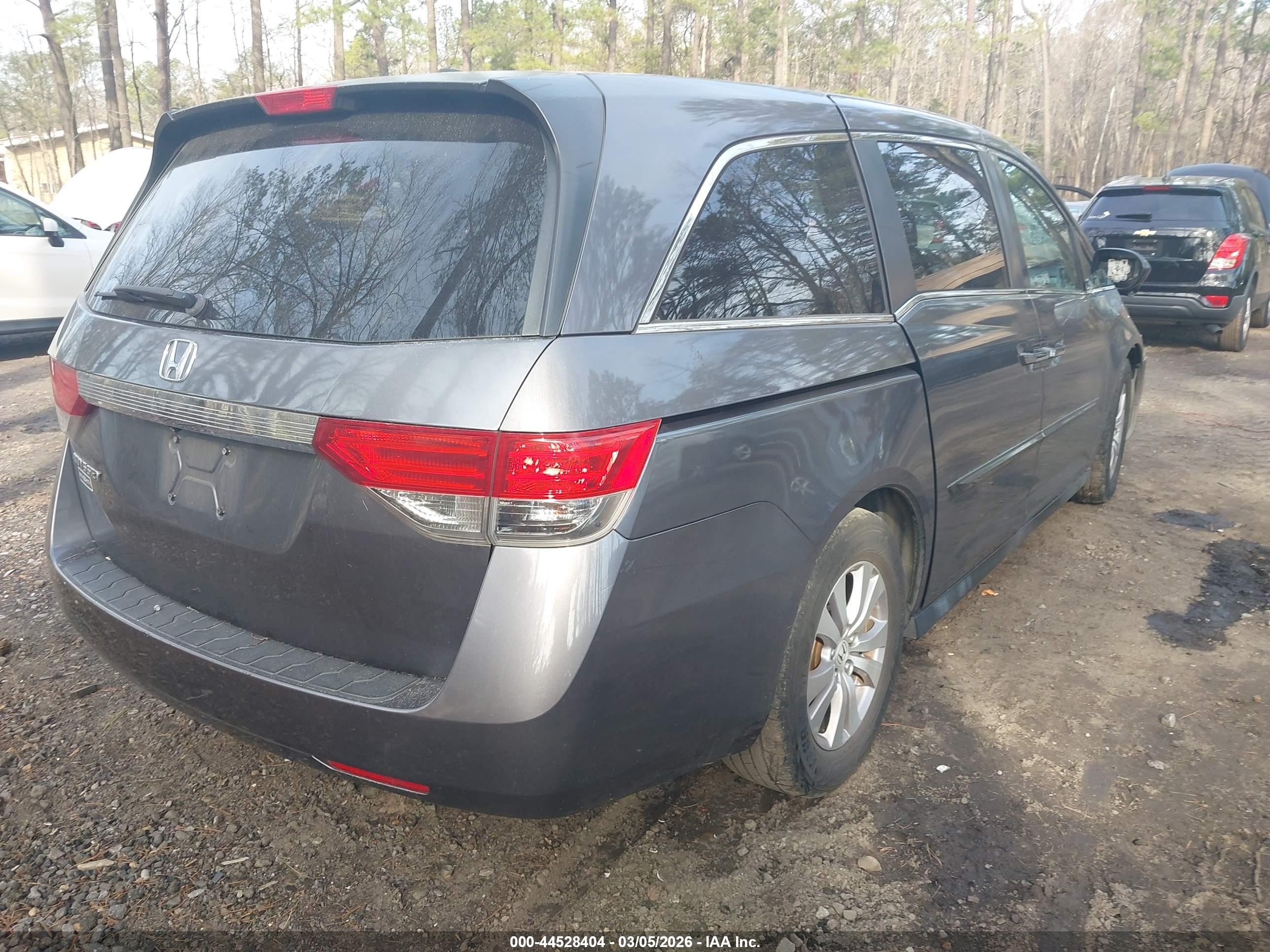 2014 Honda Odyssey Ex-l Gray vin: 5FNRL5H63EB118928