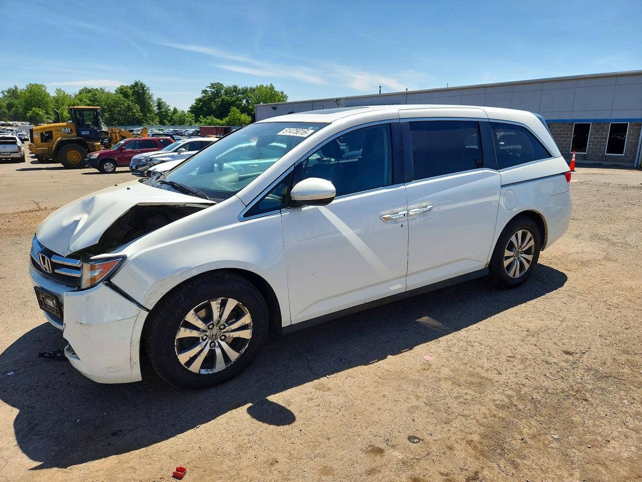 2014 Honda Odyssey Exl White vin: 5FNRL5H63EB124003